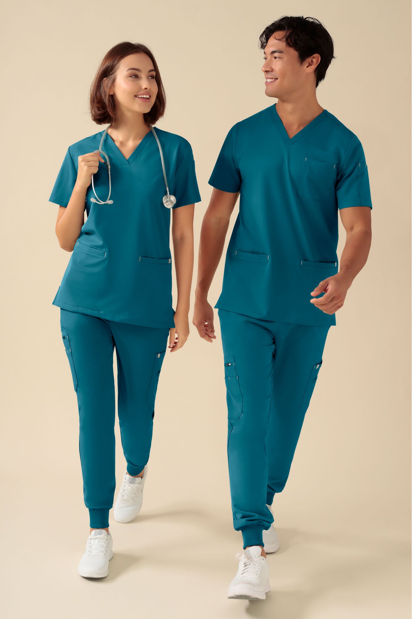 KAERE Schlupfkasack Herren - V-Ausschnitt petrol