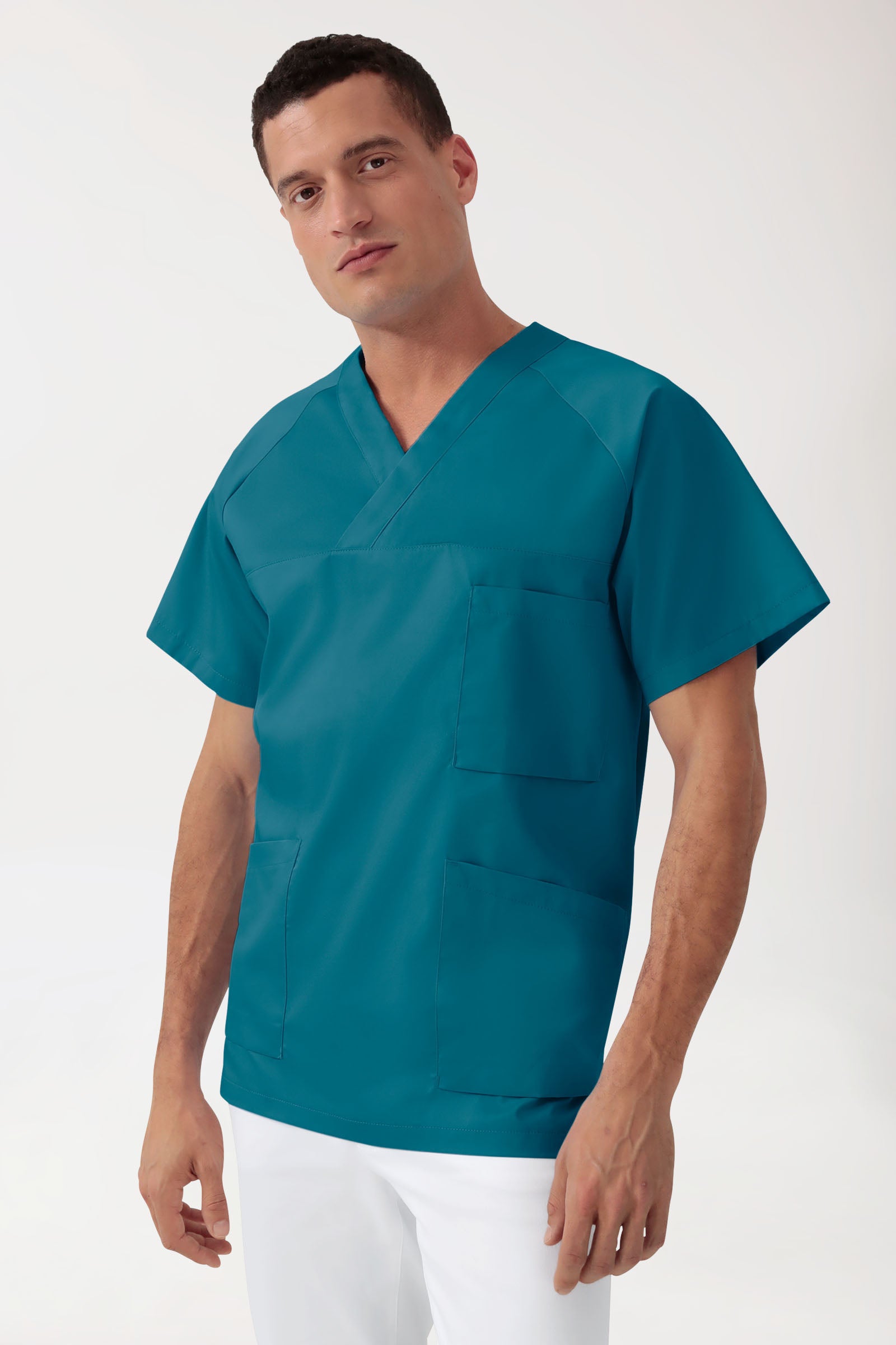 DER Kasack-Kasack Herren - V-Ausschnitt petrol