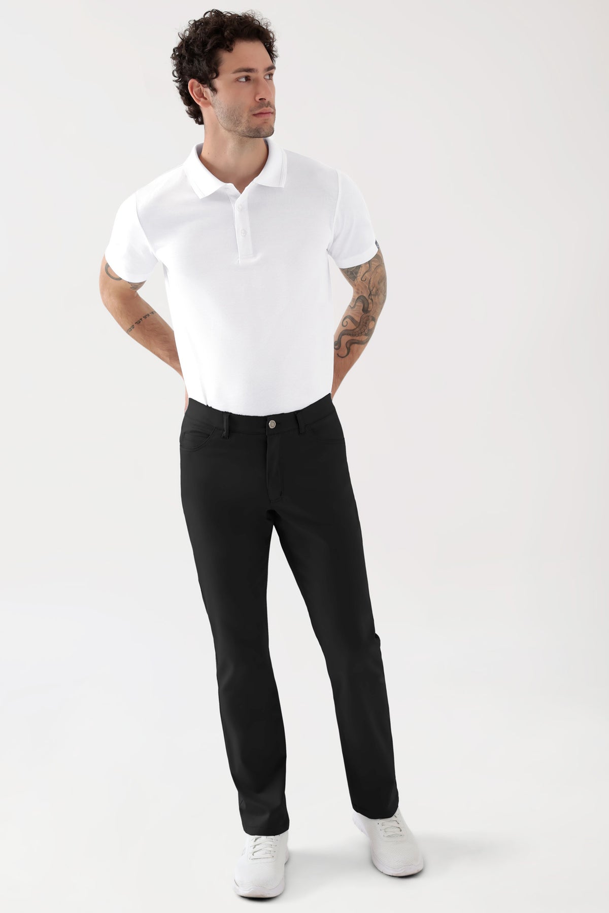 COMFY FLEX 5-Pocket Hose Herren - gerades Bein schwarz