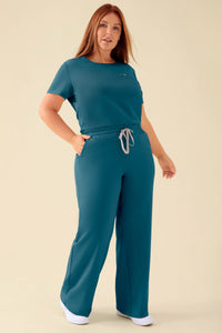 KAERE Hose Damen - weites Bein petrol