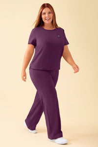 KAERE Shirt Damen - Rundhalsausschnitt pflaume