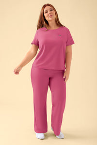 KAERE Shirt Damen - Rundhalsausschnitt rosenholz