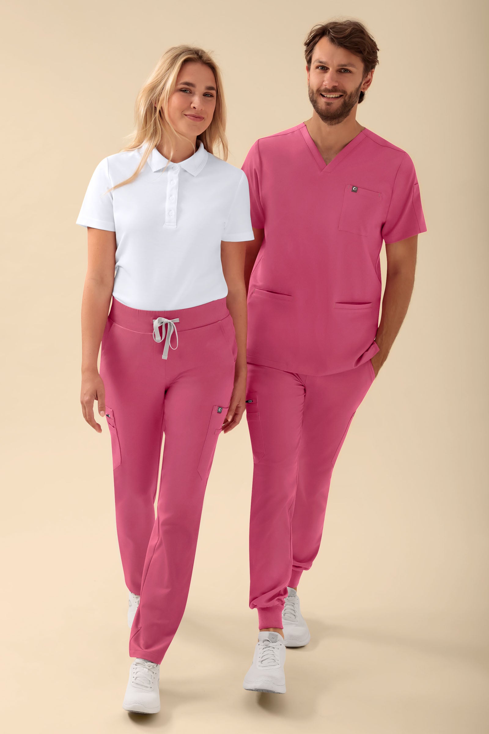 KAERE Hose Damen - gerader Saum mit Beintaschen rosenholz, Vorderansicht 