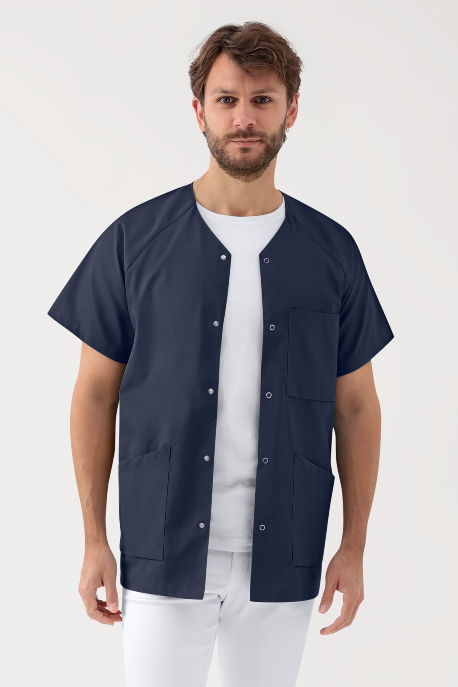 DER Kasack-Kasack Herren - durchgeknöpft navy, Vorderansicht 