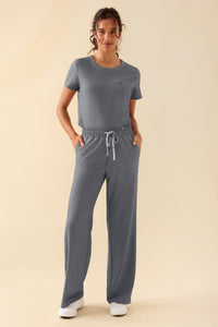 KAERE Hose Damen - weites Bein grau melange