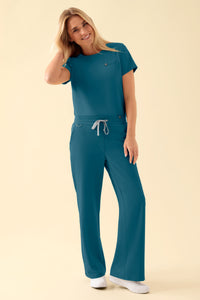 KAERE Hose Damen - weites Bein petrol