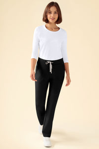 KAERE Hose Damen - gerader Saum ohne Beintaschen schwarz