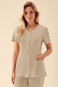 KAERE Kasack Damen - durchgeknöpft sand