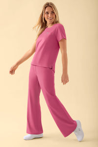 KAERE Shirt Damen - Rundhalsausschnitt rosenholz