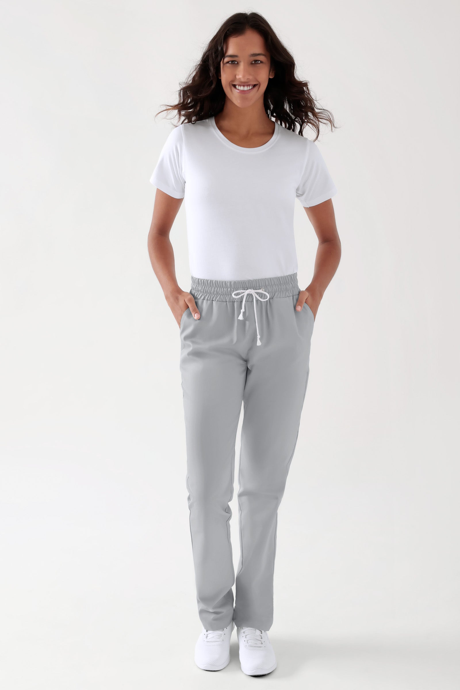 TENCEL™ Hose Unisex - Rundumgummibund perlgrau