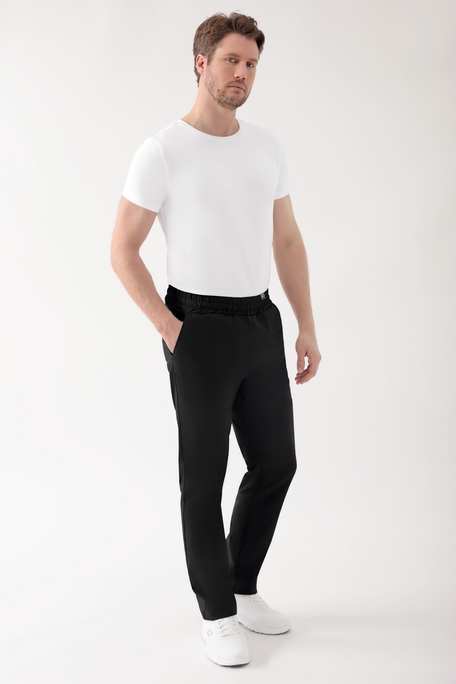 CORE Hose Unisex - hoher Bund schwarz, Vorderansicht 