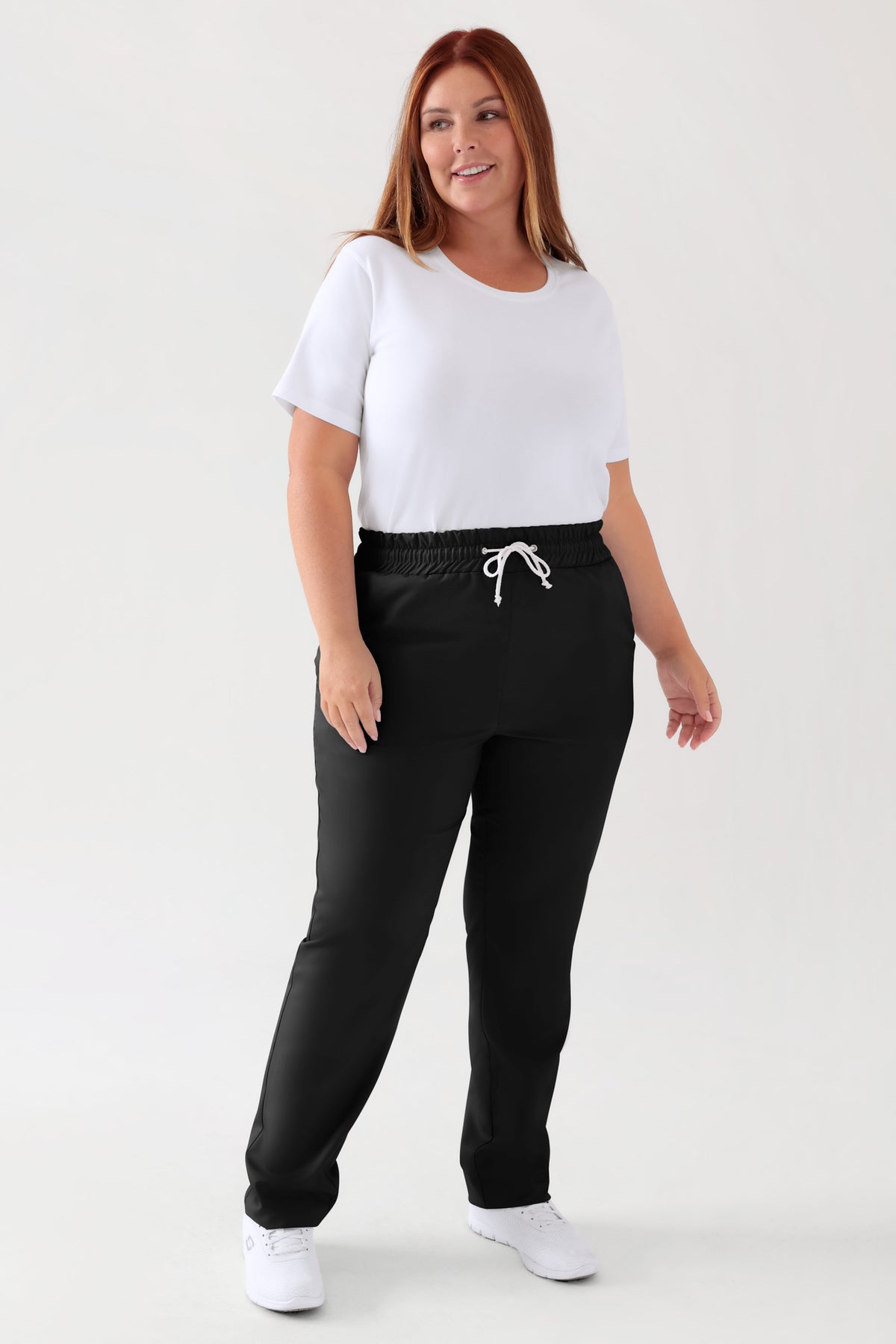 TENCEL™ Hose Unisex - Rundumgummibund schwarz, Vorderansicht 