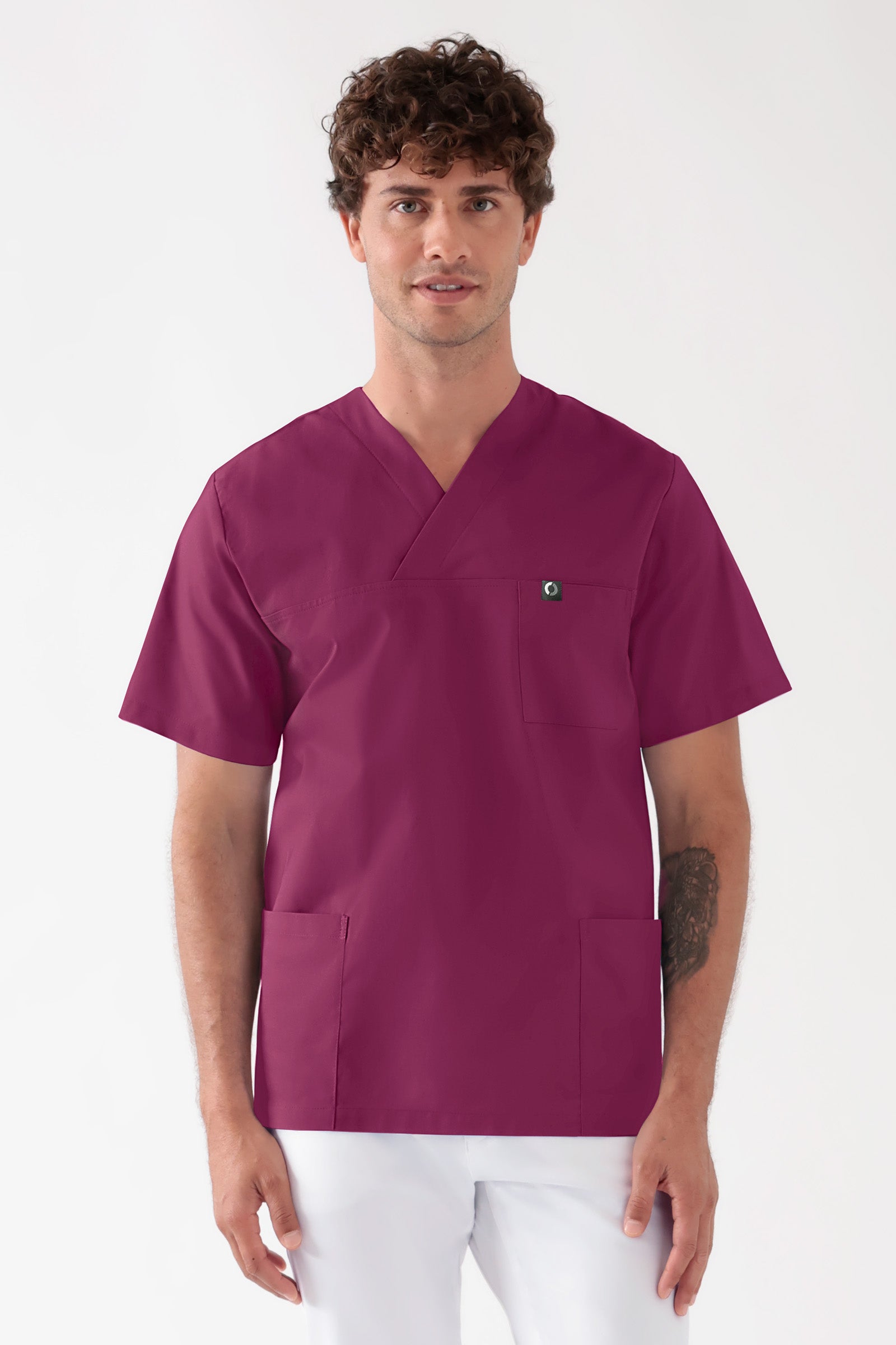 Baumwolle Schlupfkasack Unisex - Doppelpack berry, Vorderansicht 