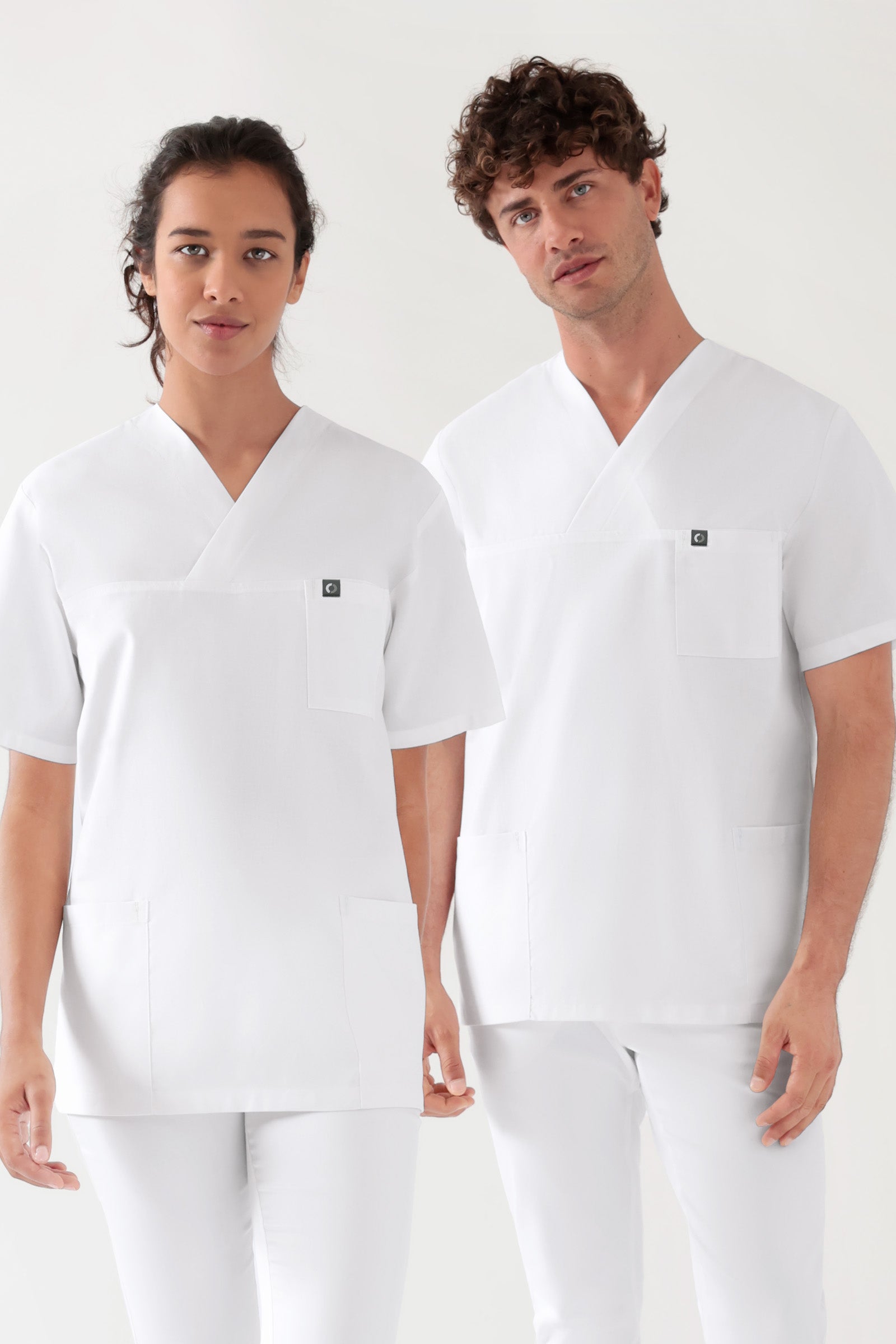 Baumwolle Schlupfkasack Unisex - Doppelpack weiß