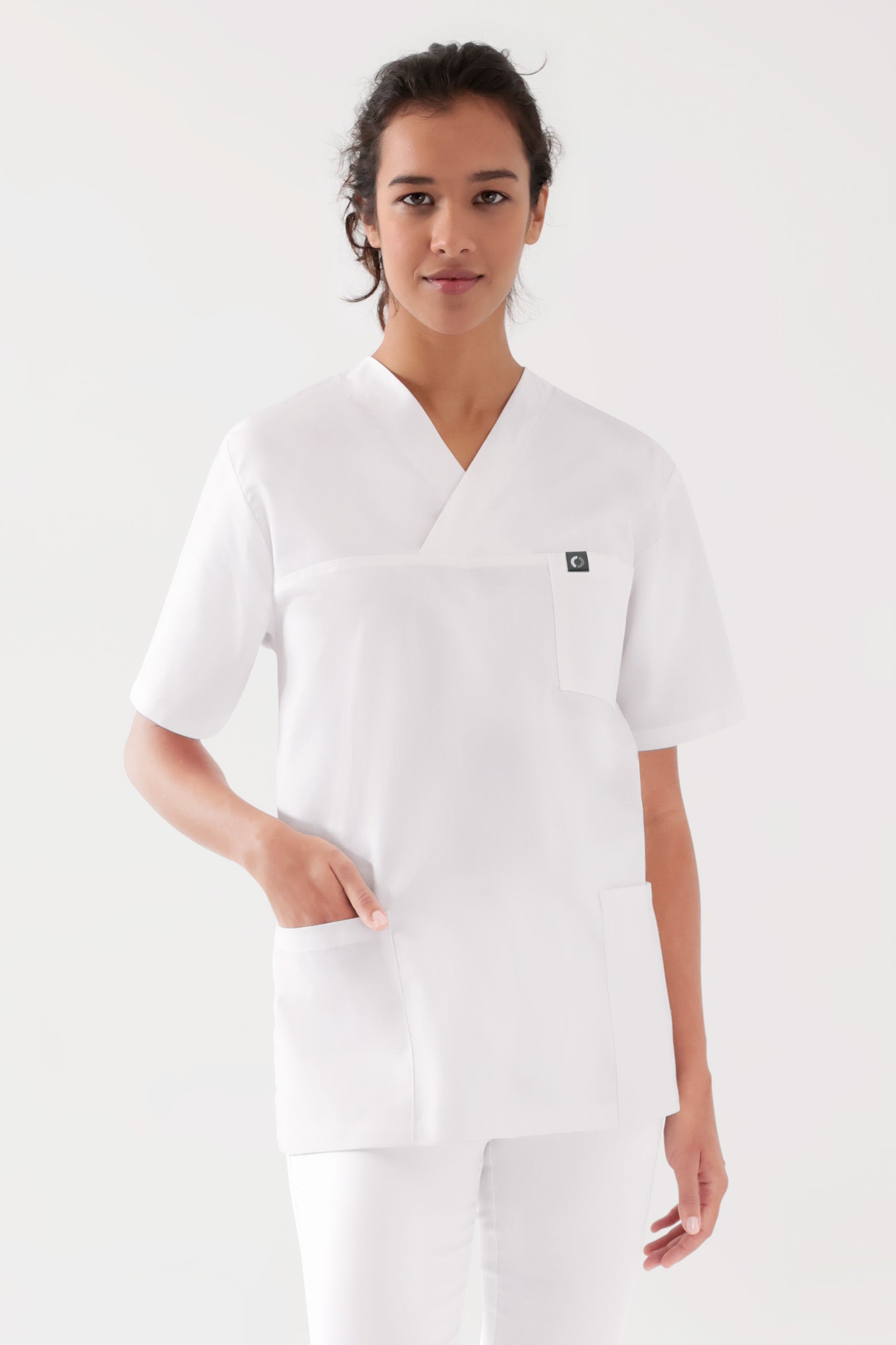 Baumwolle Schlupfkasack Unisex - Doppelpack weiß