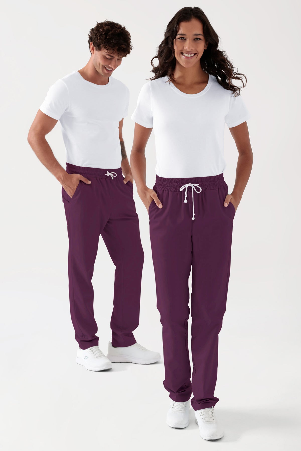 TENCEL™ Hose Unisex - Rundumgummibund black berry