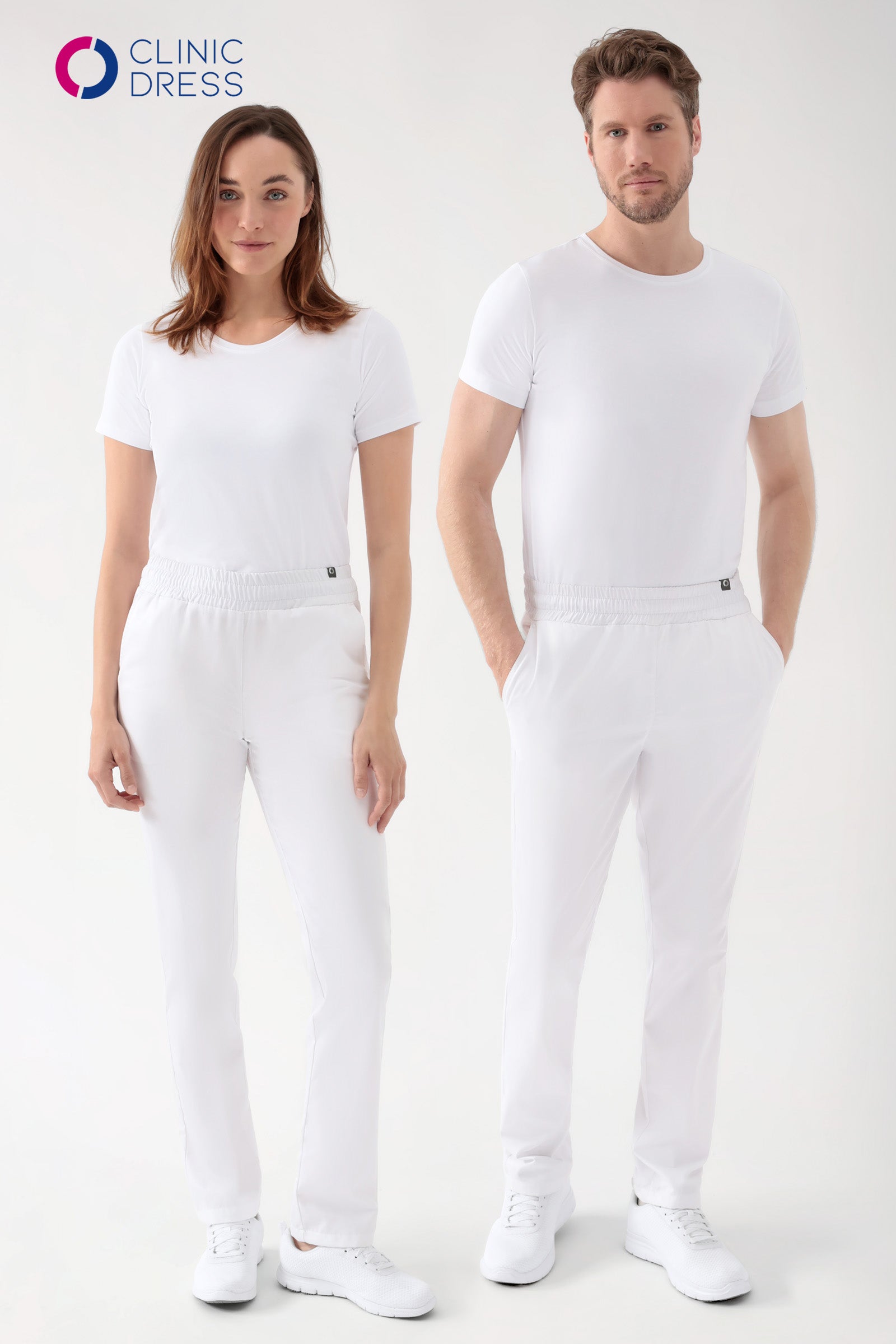 CORE Hose Unisex - hoher Bund weiß