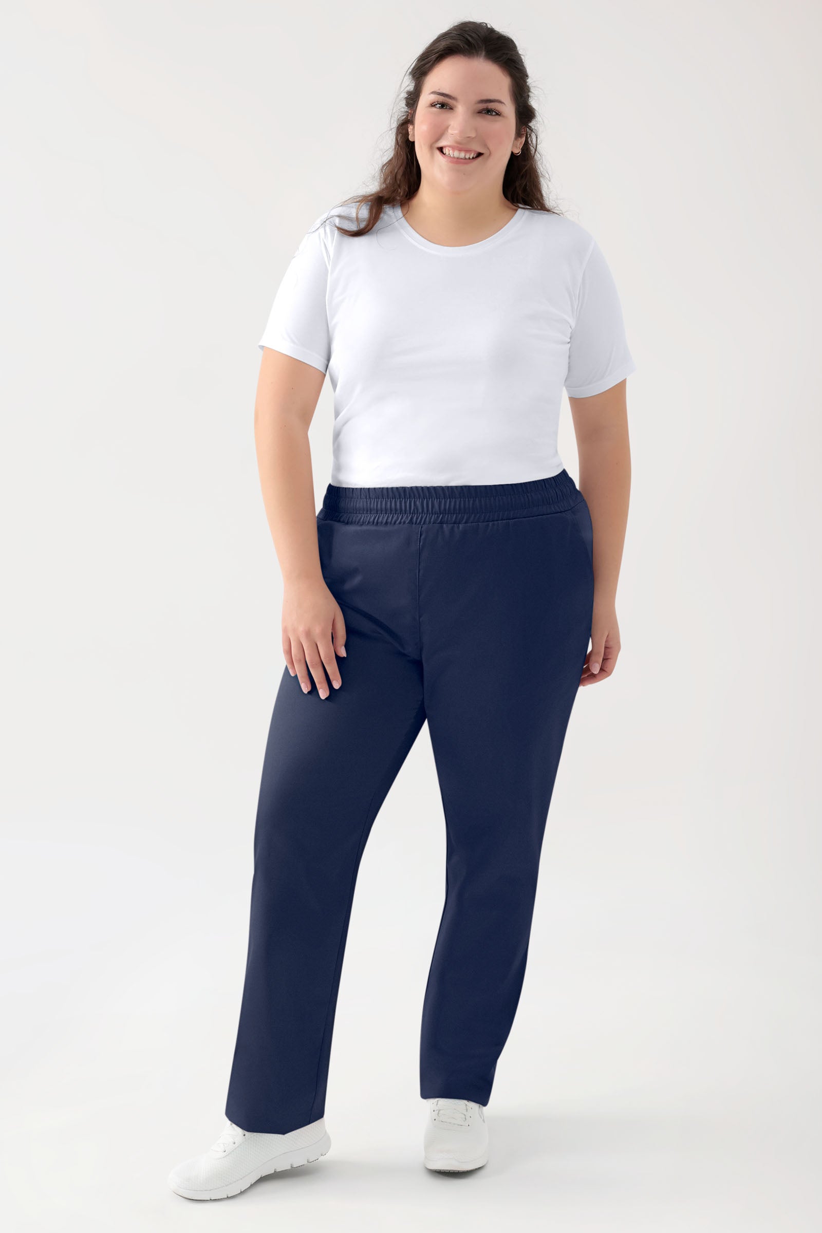 Stretch Hose Unisex - Rundumgummibund navy, Vorderansicht 