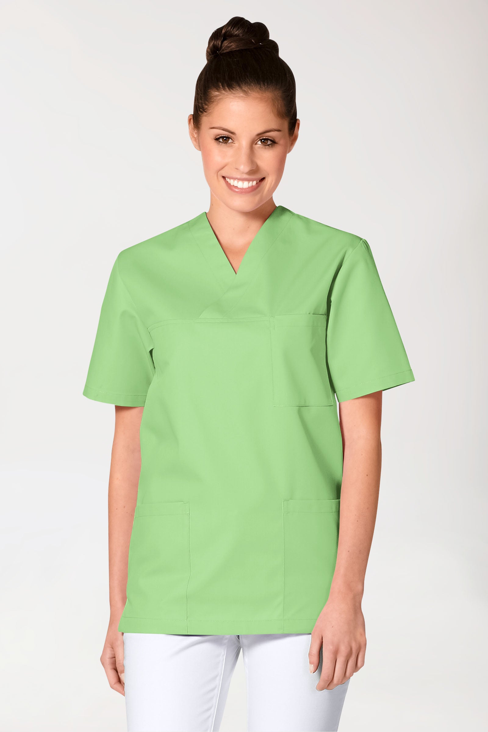 JUST STRONG Schlupfkasack Unisex - V-Ausschnitt apfelgrün