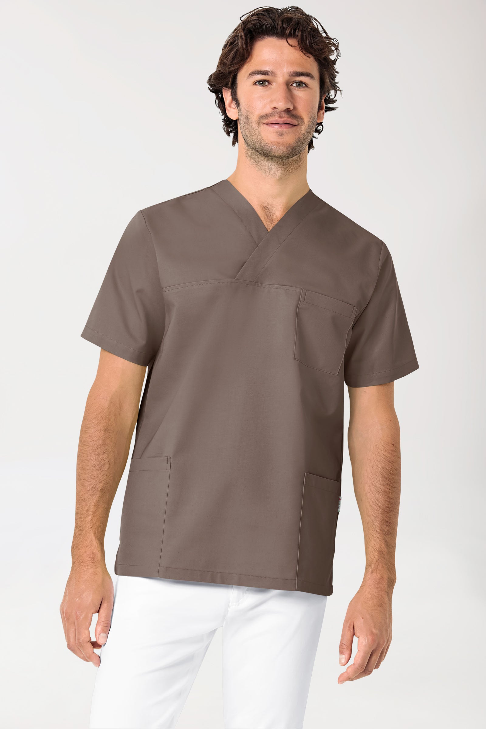 JUST STRONG Schlupfkasack Unisex - V-Ausschnitt deep taupe