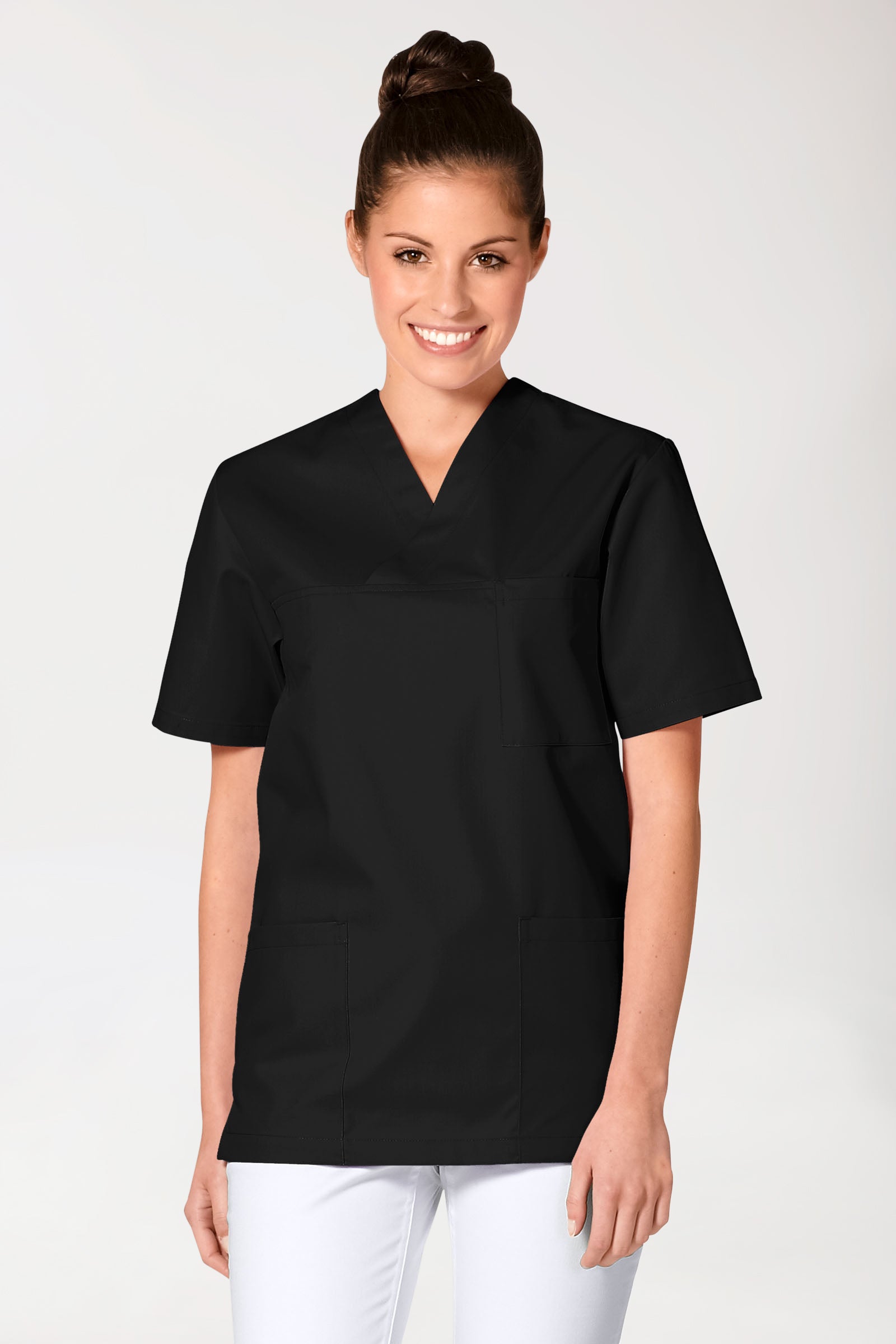 JUST STRONG Schlupfkasack Unisex - V-Ausschnitt schwarz, Vorderansicht 