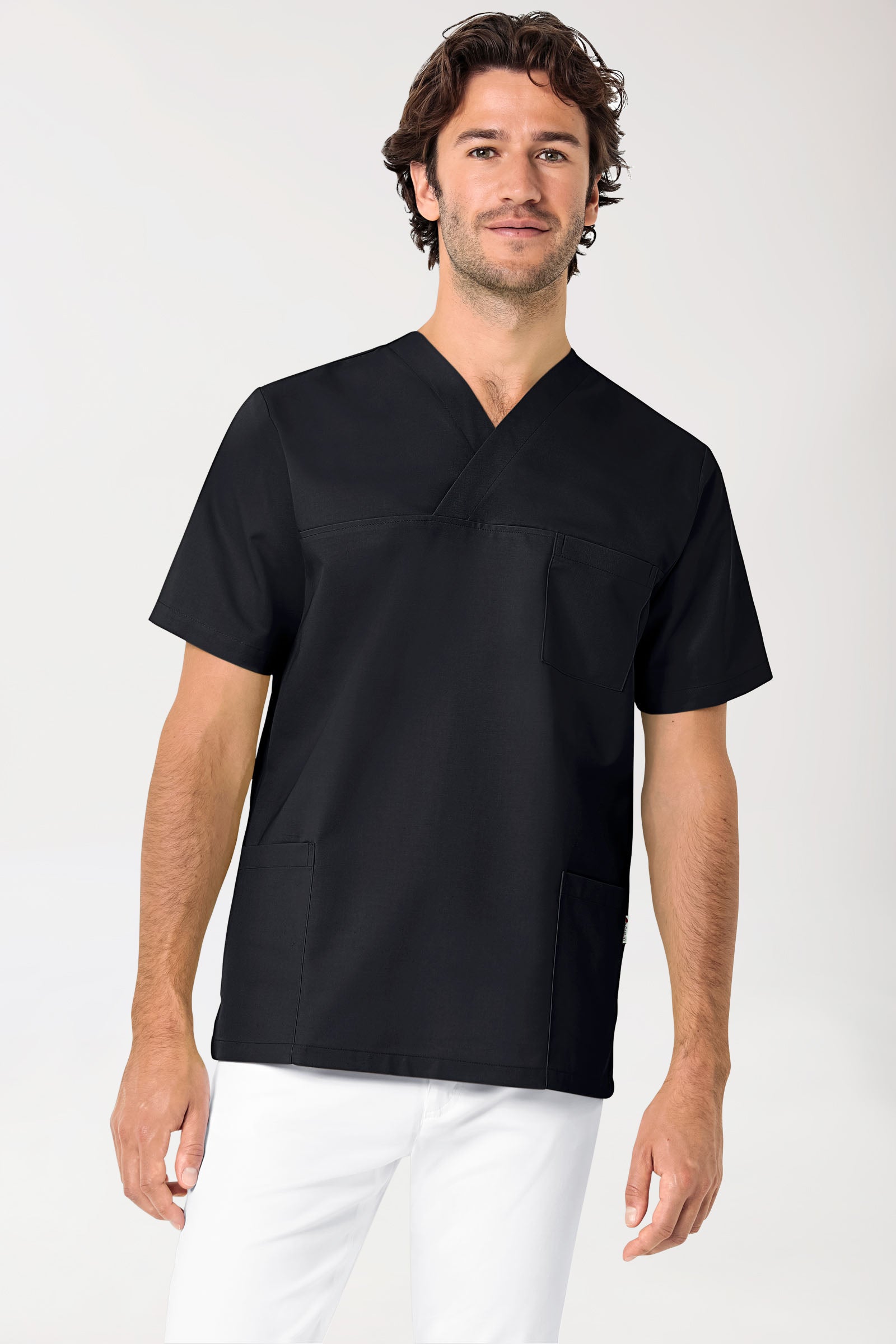 JUST STRONG Schlupfkasack Unisex - V-Ausschnitt schwarz, Vorderansicht 