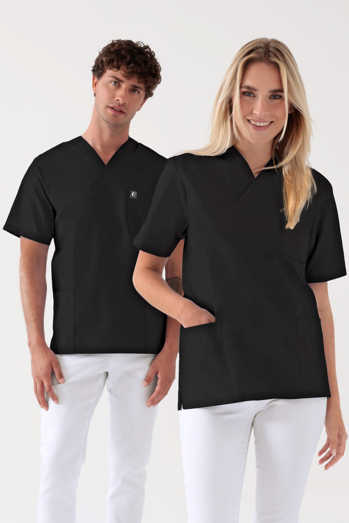 Baumwolle Schlupfkasack Unisex - Doppelpack schwarz