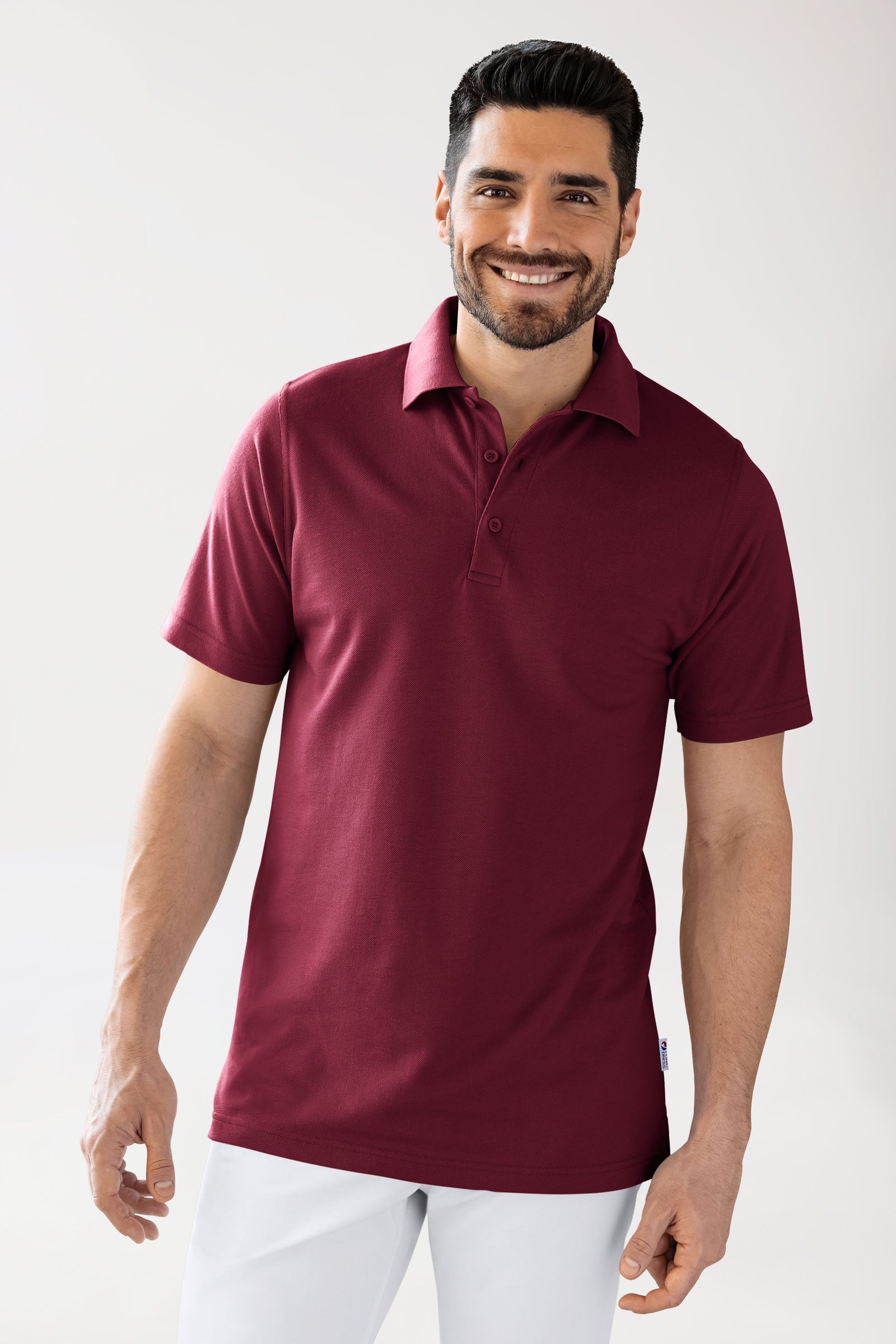 CORE Shirt Unisex - Polokragen bordeaux, Vorderansicht 