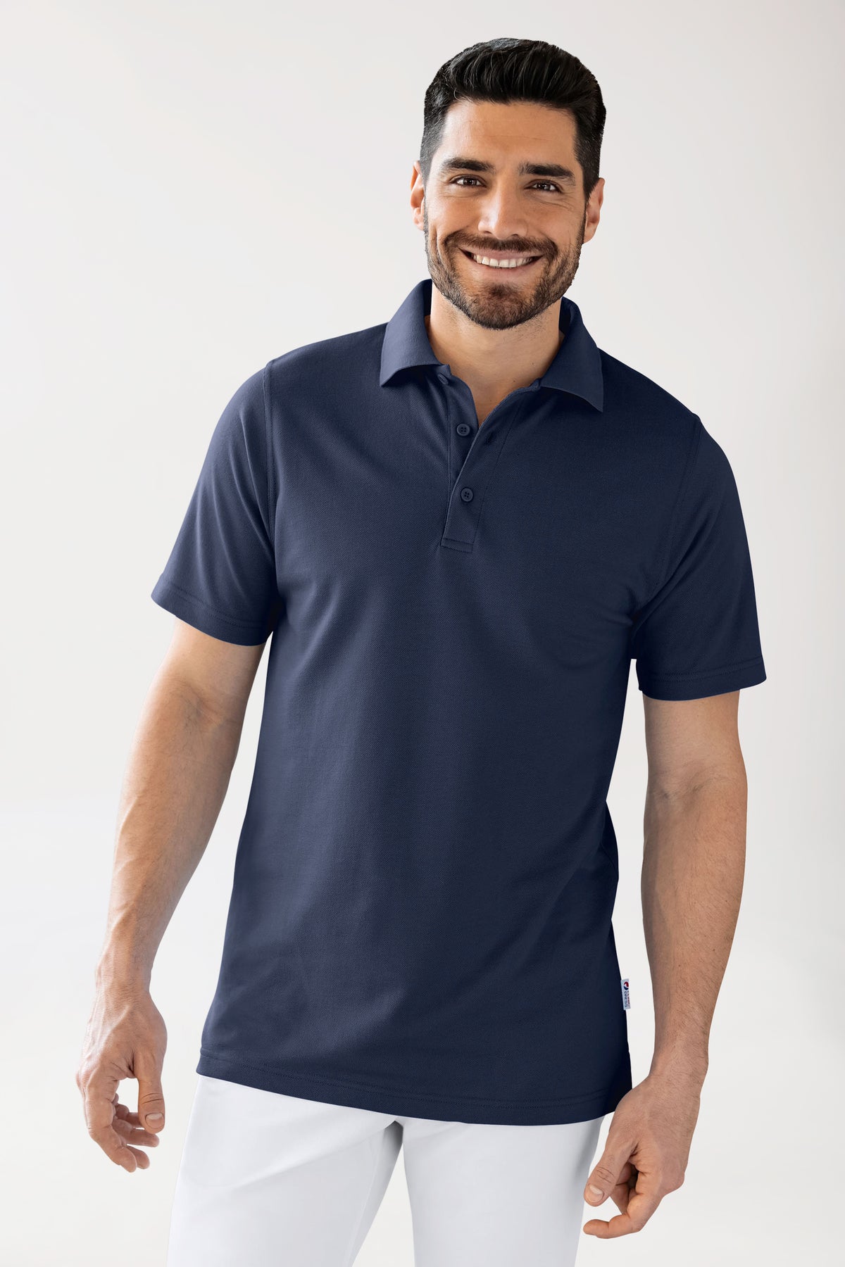 CORE Shirt Unisex - Polokragen navy, Vorderansicht 
