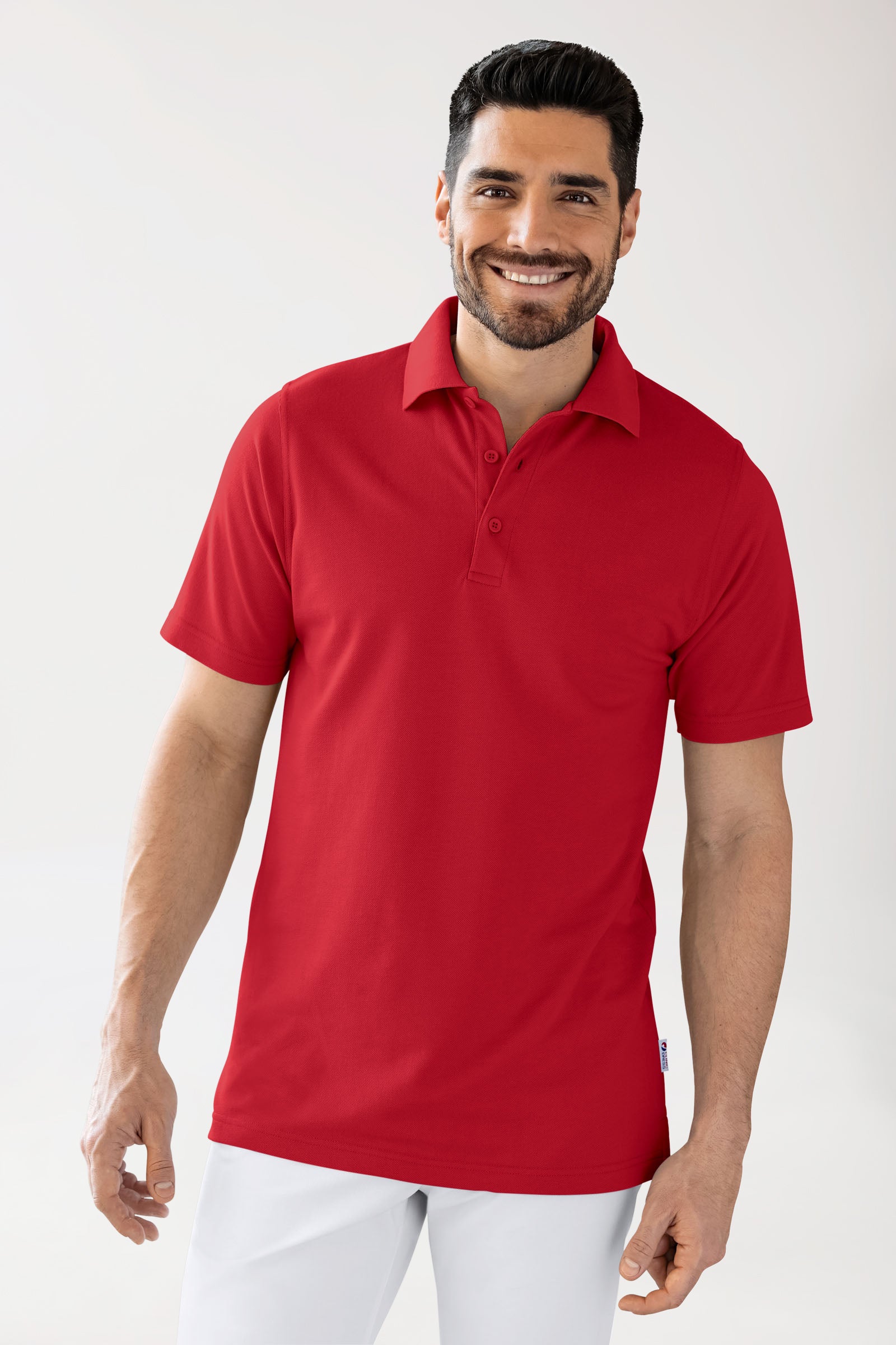 CORE Shirt Unisex - Polokragen rot, Vorderansicht 