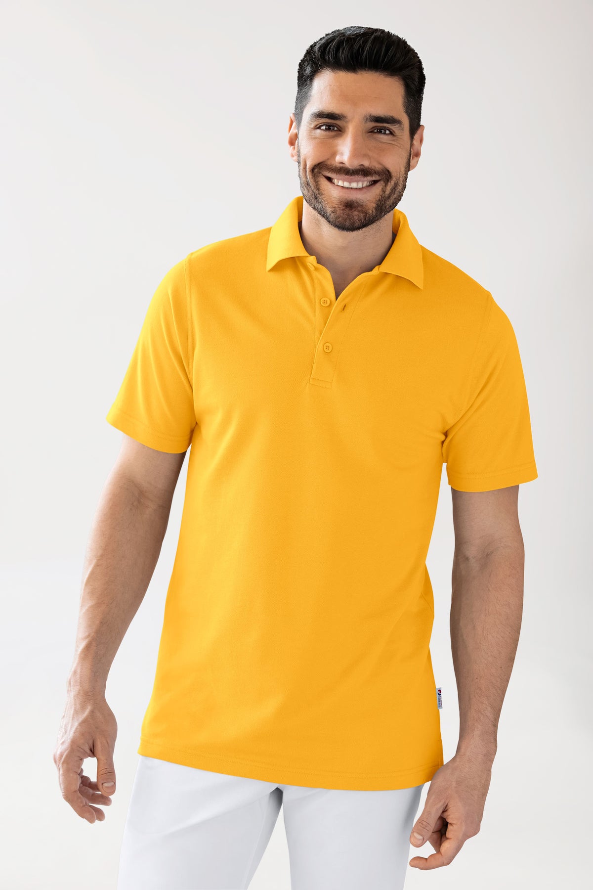 CORE Shirt Unisex - Polokragen sonnengelb, Vorderansicht 