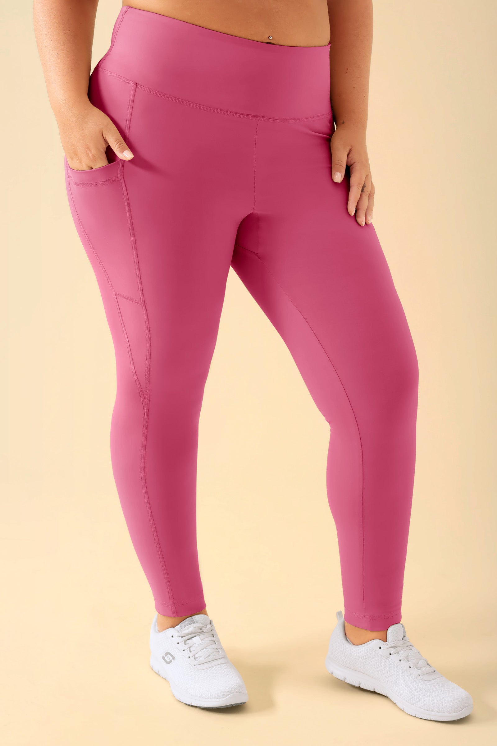 KAERE Leggings Damen - super elastisch rosenholz, Vorderansicht 