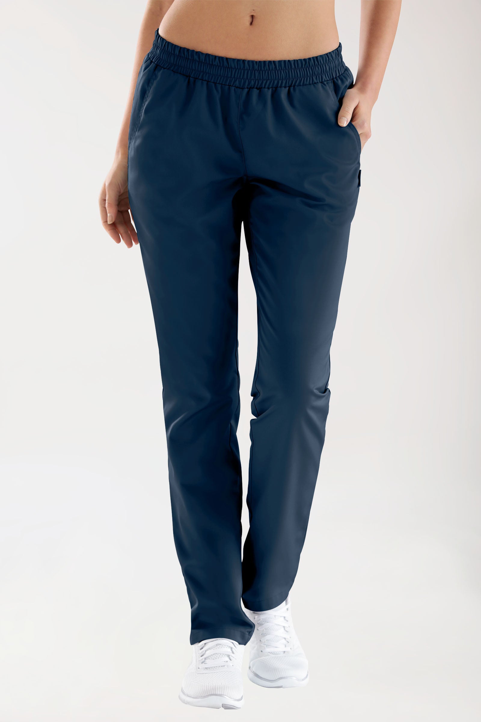 CORE Hose Damen - leicht vertiefter Bund navy, Vorderansicht 