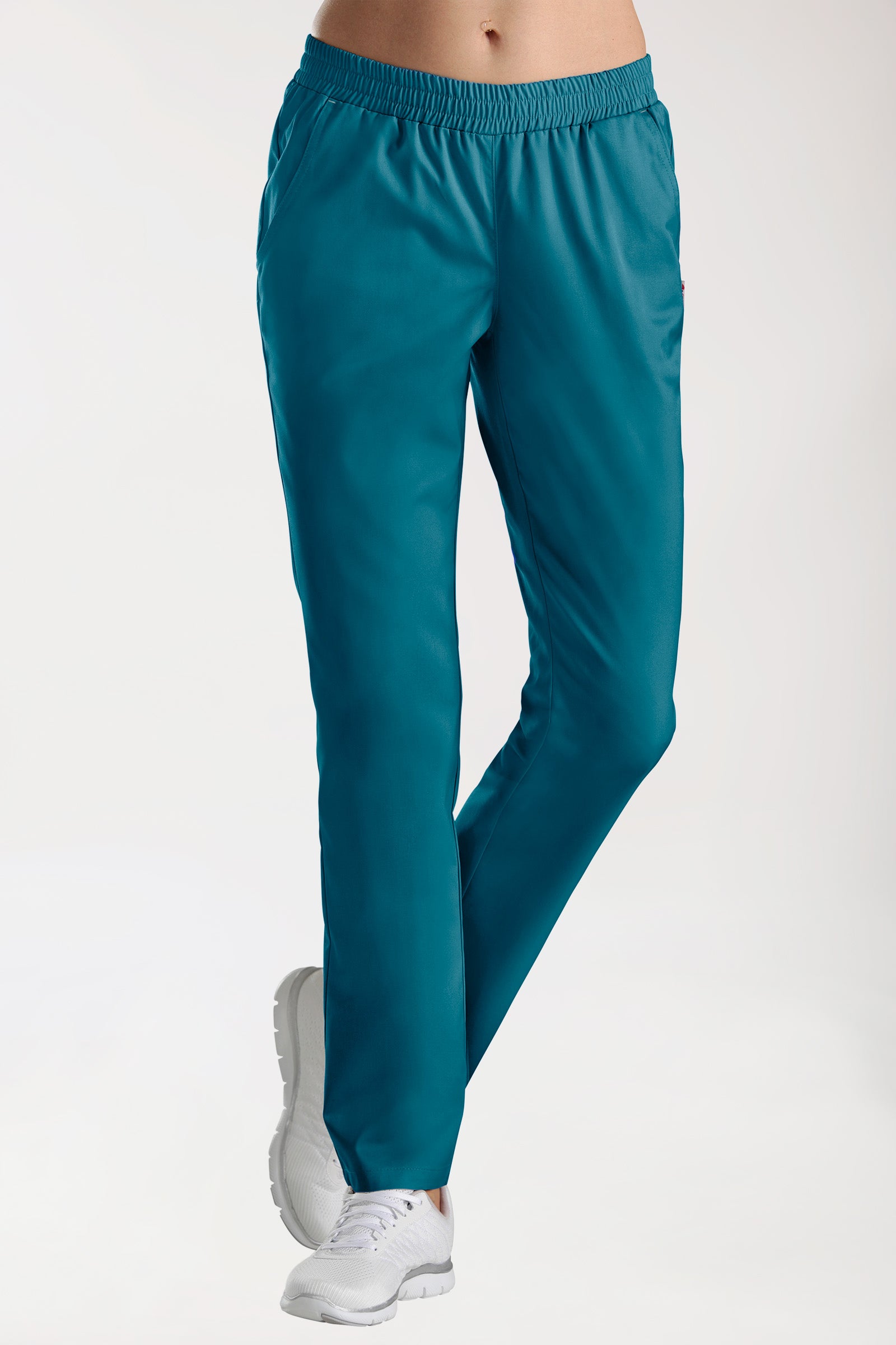 CORE Hose Damen - leicht vertiefter Bund petrol, Vorderansicht 