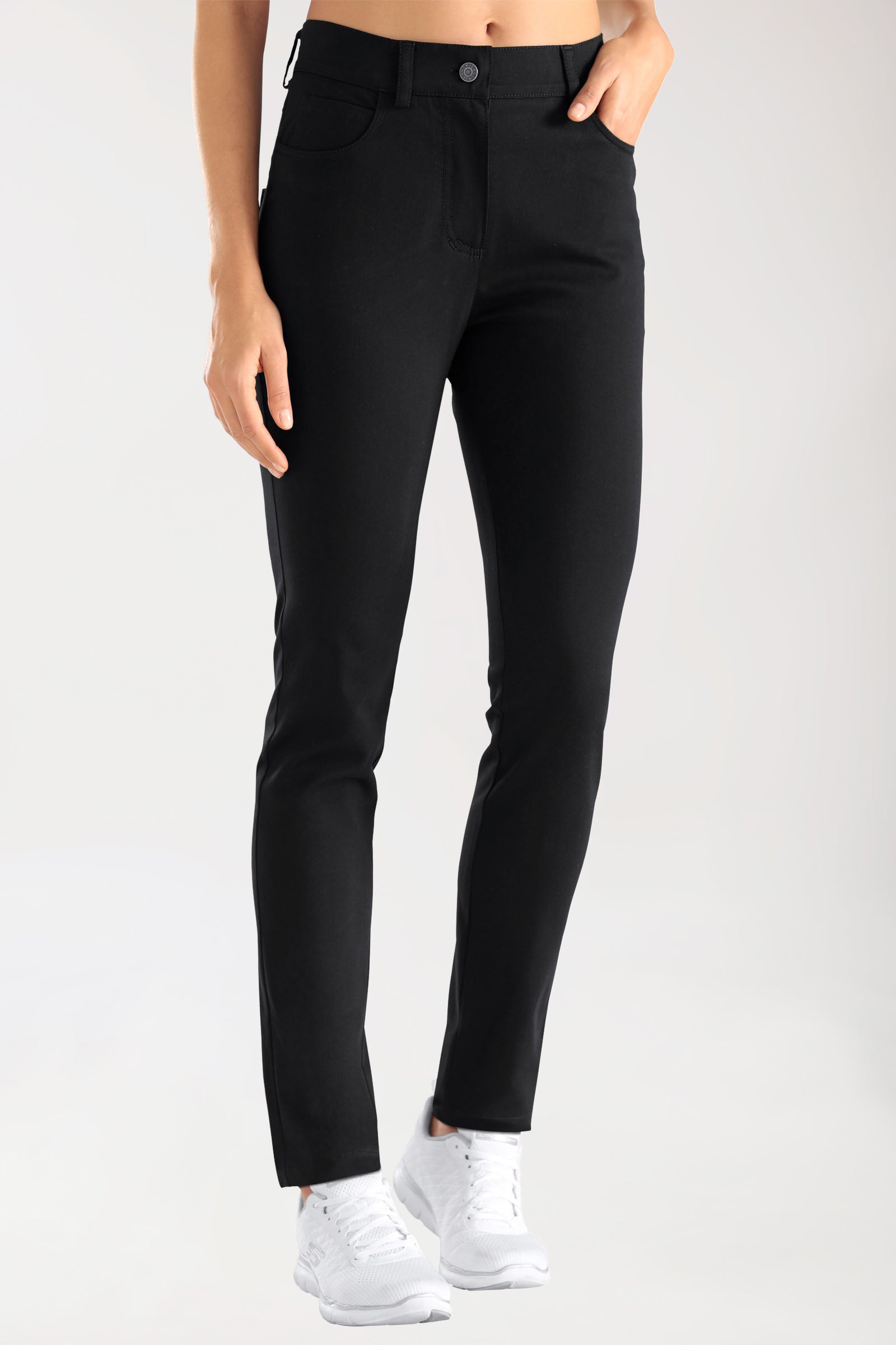 COMFY FLEX 5-Pocket Hose Damen - schlankes Bein schwarz