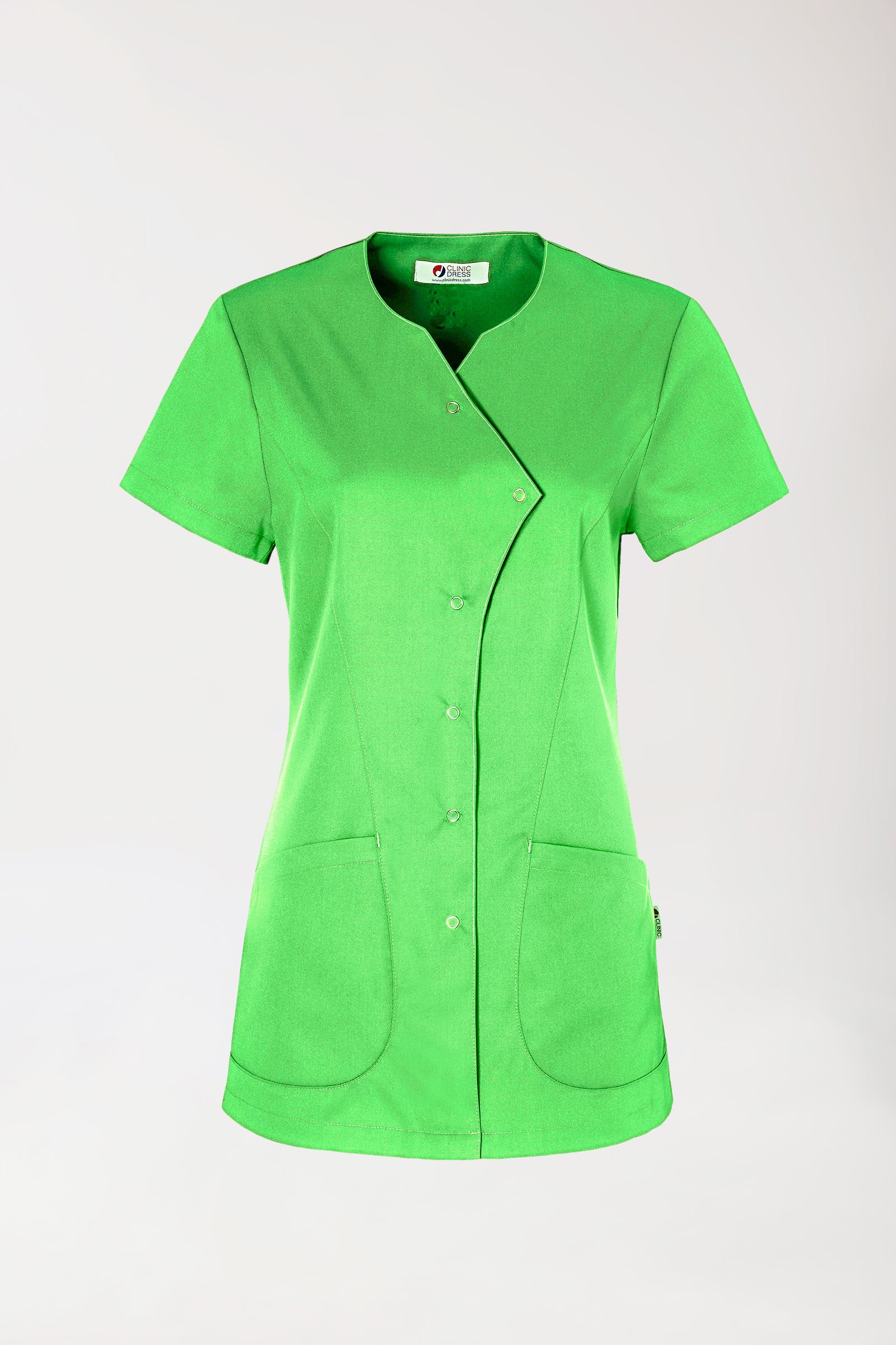 GREEN Kasack Damen - geknöpft apfelgrün