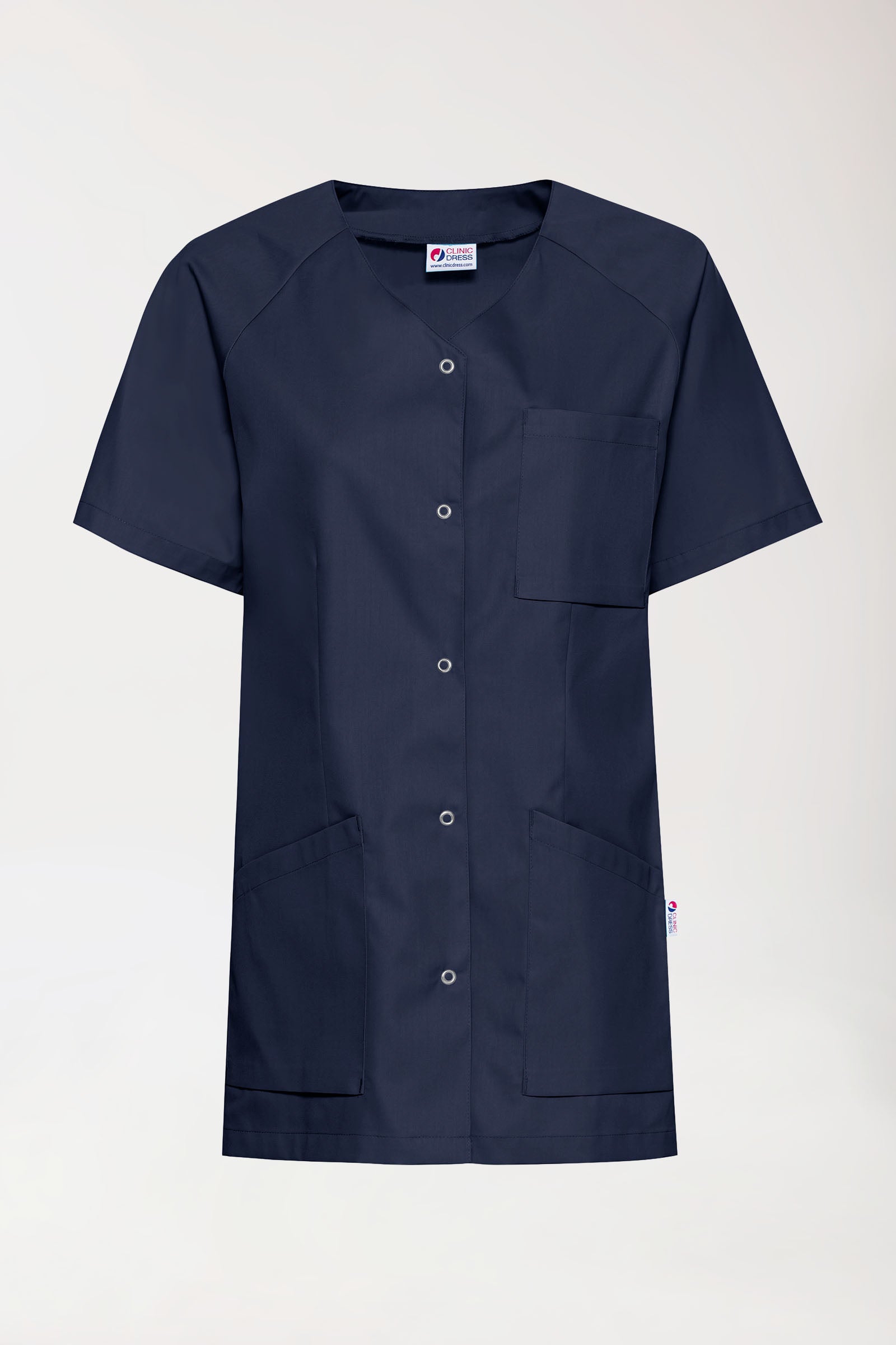 CORE Kasack Damen - durchgeknöpft navy, Vorderansicht 