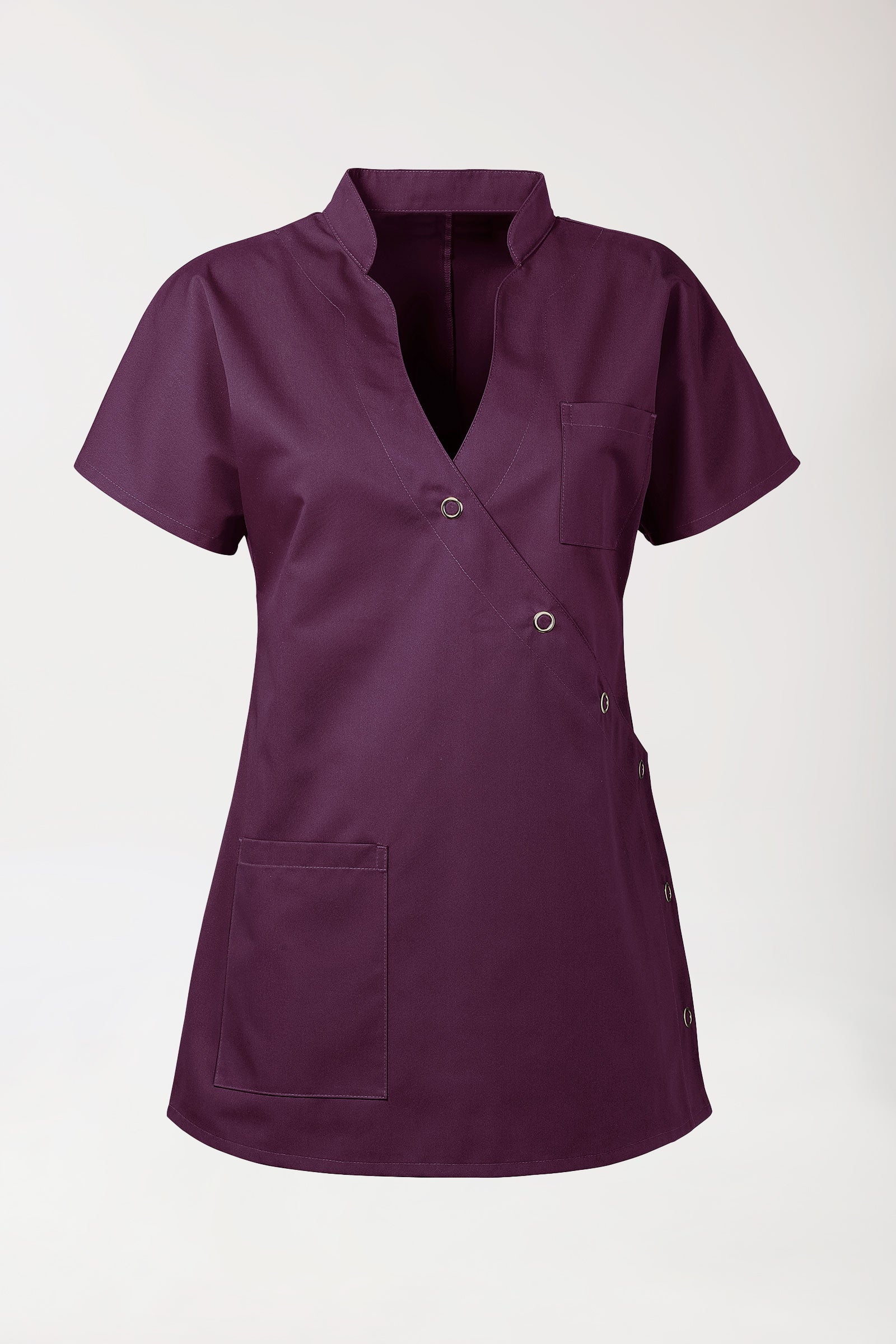 JUST STRONG Kasack Damen - Druckknopfleiste pflaume