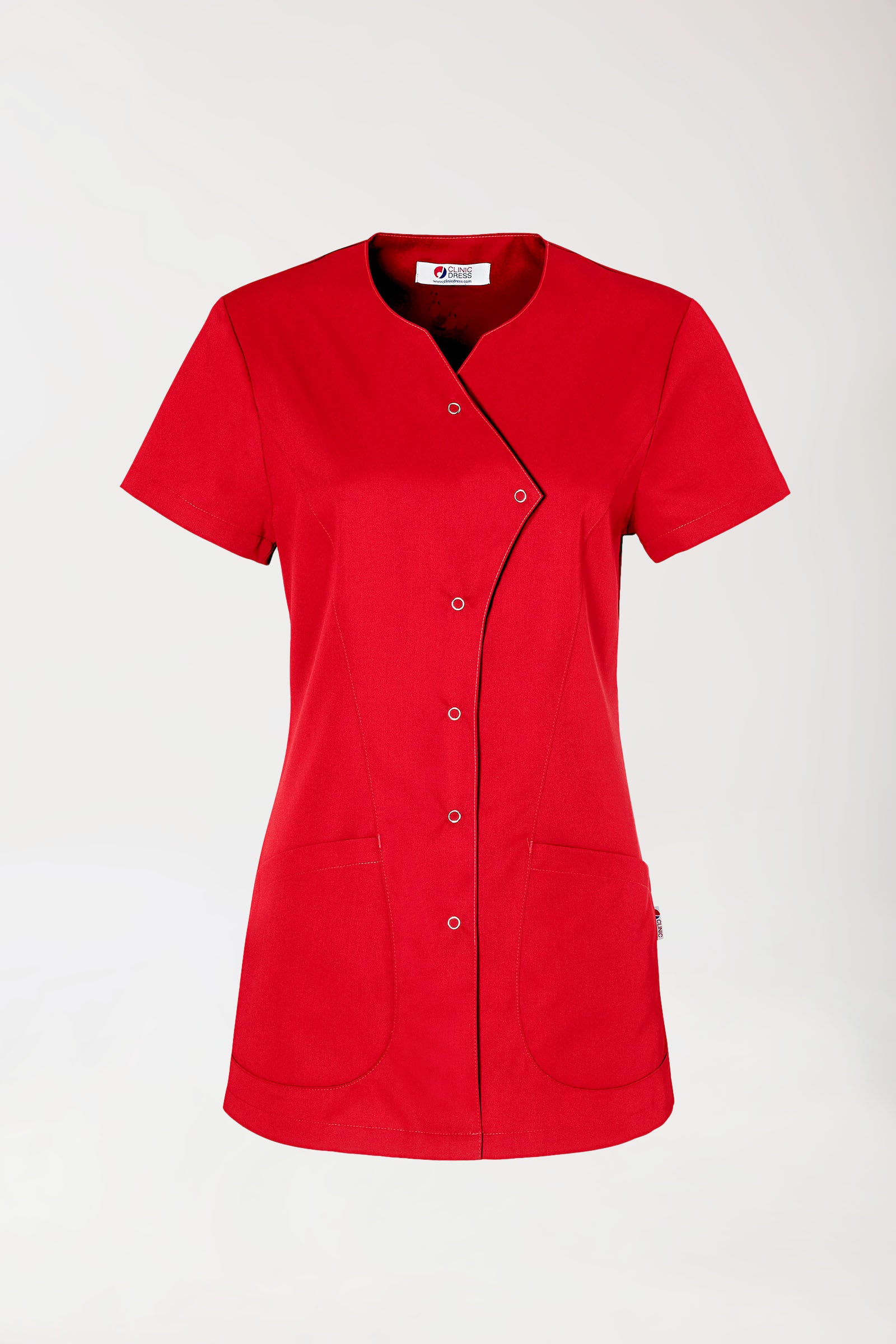 GREEN Kasack Damen - geknöpft rot