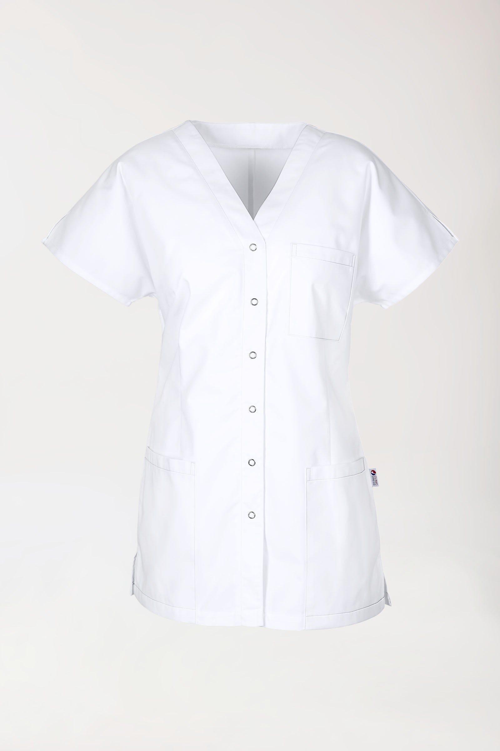 JUST STRONG Kasack Damen - durchgeknöpft weiß