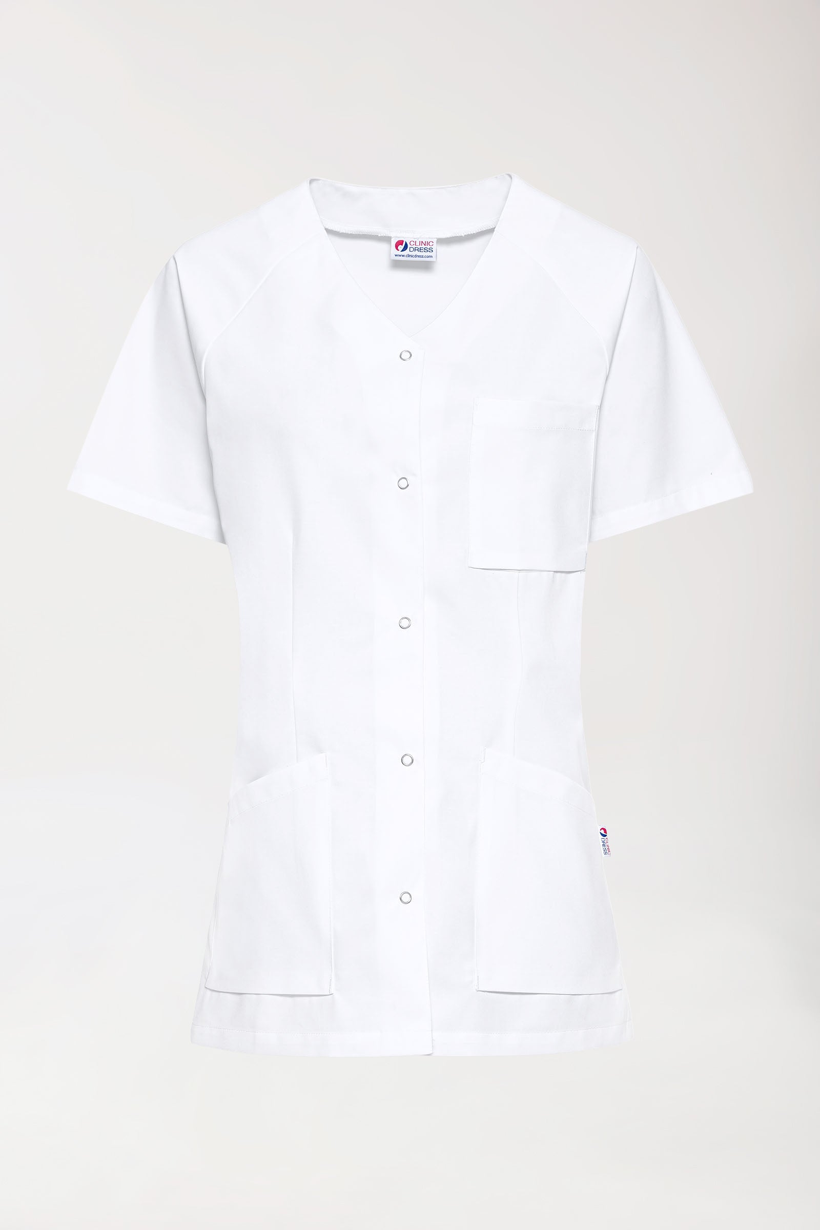 CORE Kasack Damen - durchgeknöpft weiß