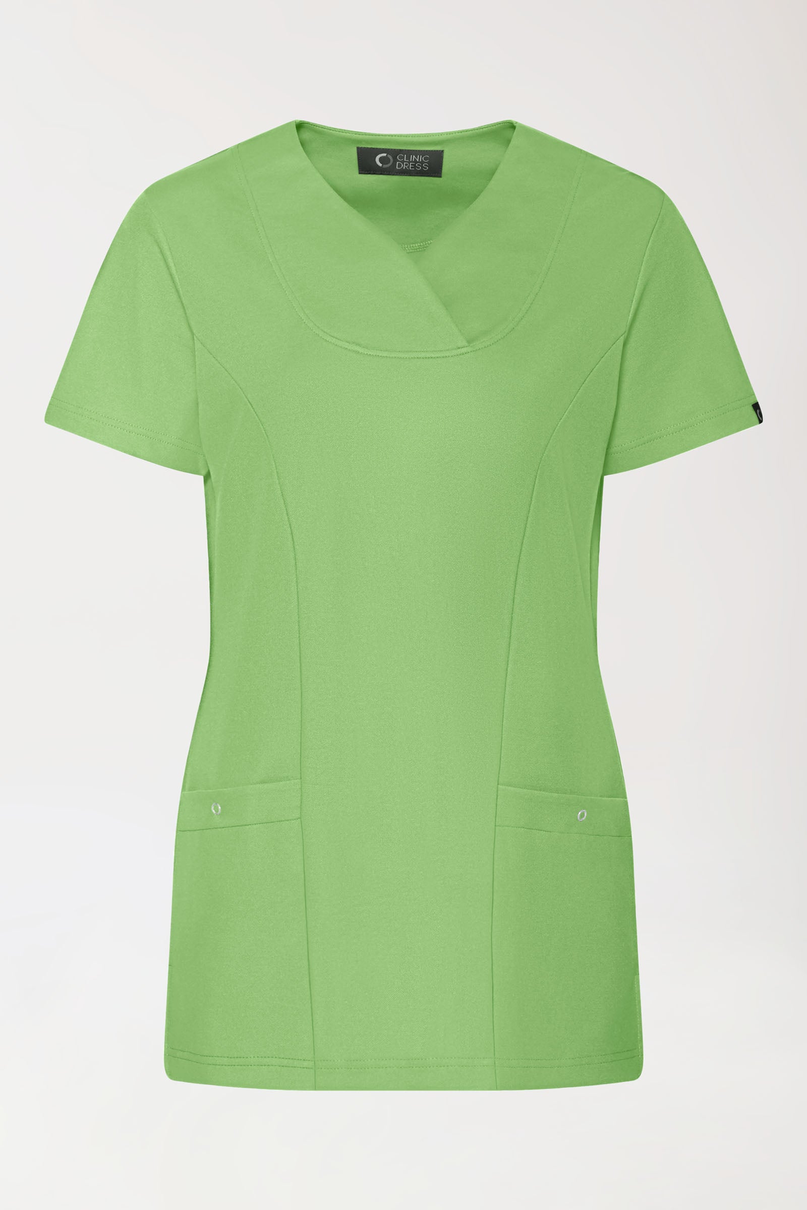 COMFY FLEX Stretch Schlupfkasack Damen - Herzausschnitt apfelgrün