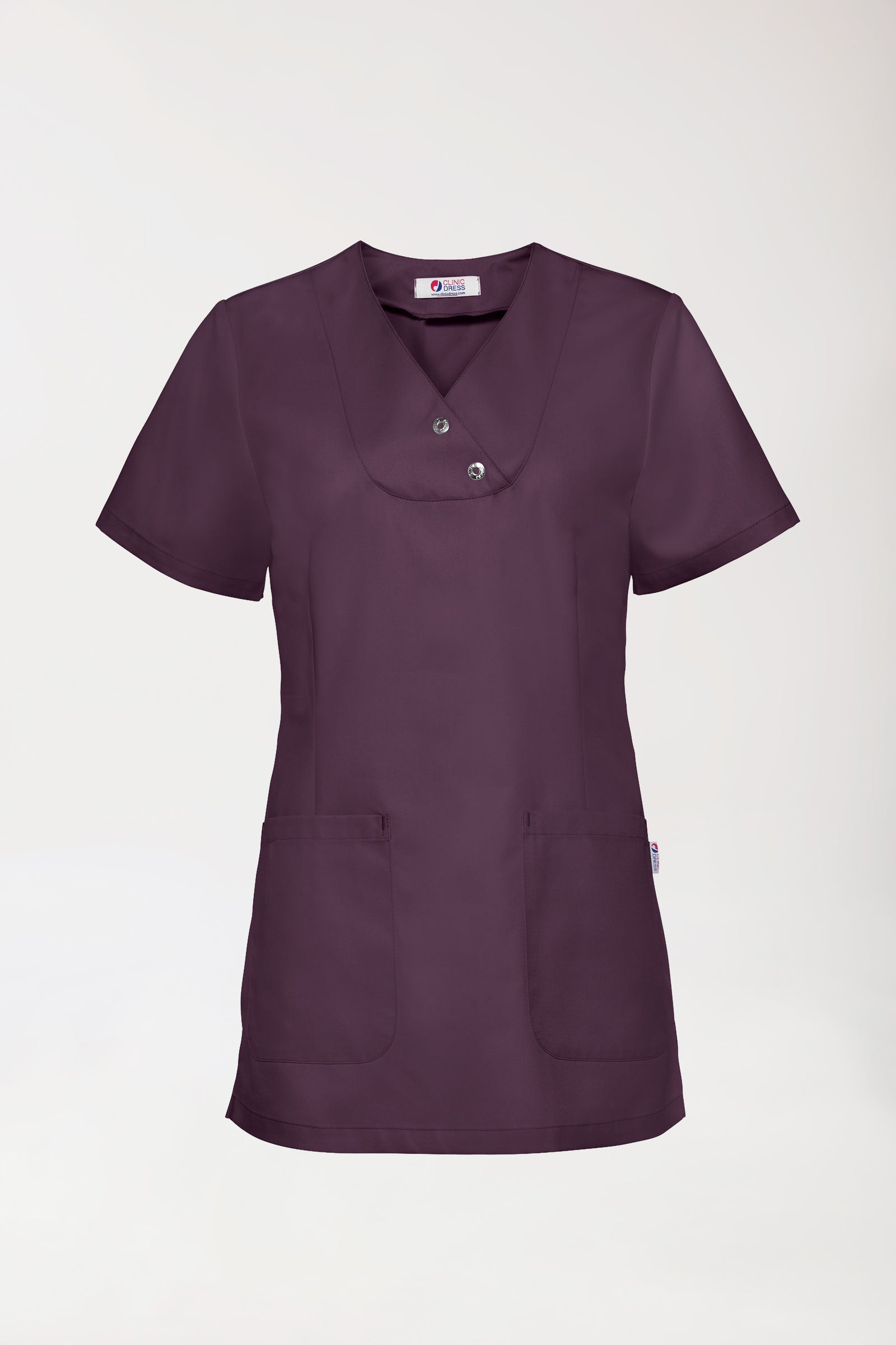 GREEN Schlupfkasack Damen - Druckknöpfe black berry