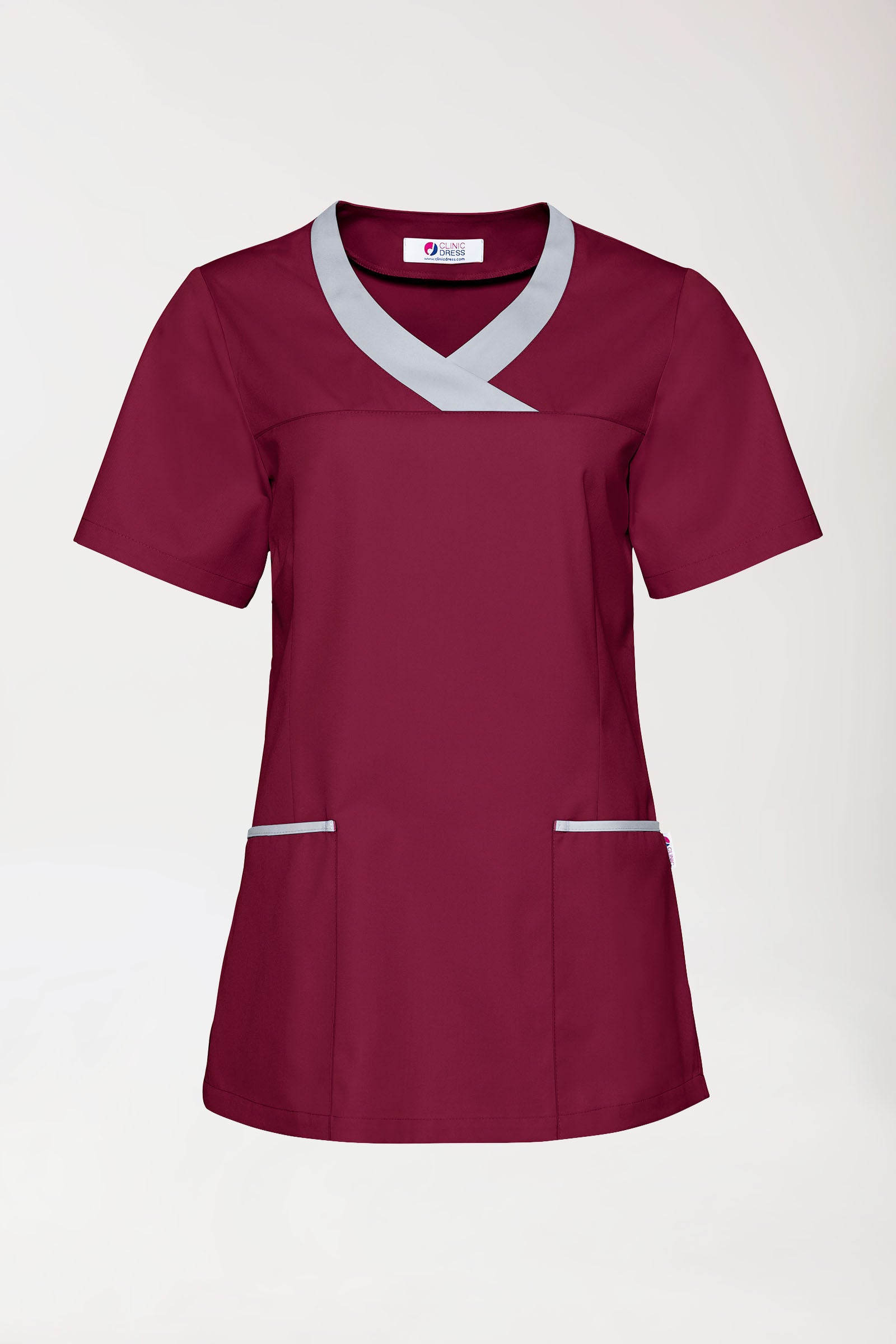 CORE Schlupfkasack Damen bordeaux/grau, Vorderansicht 