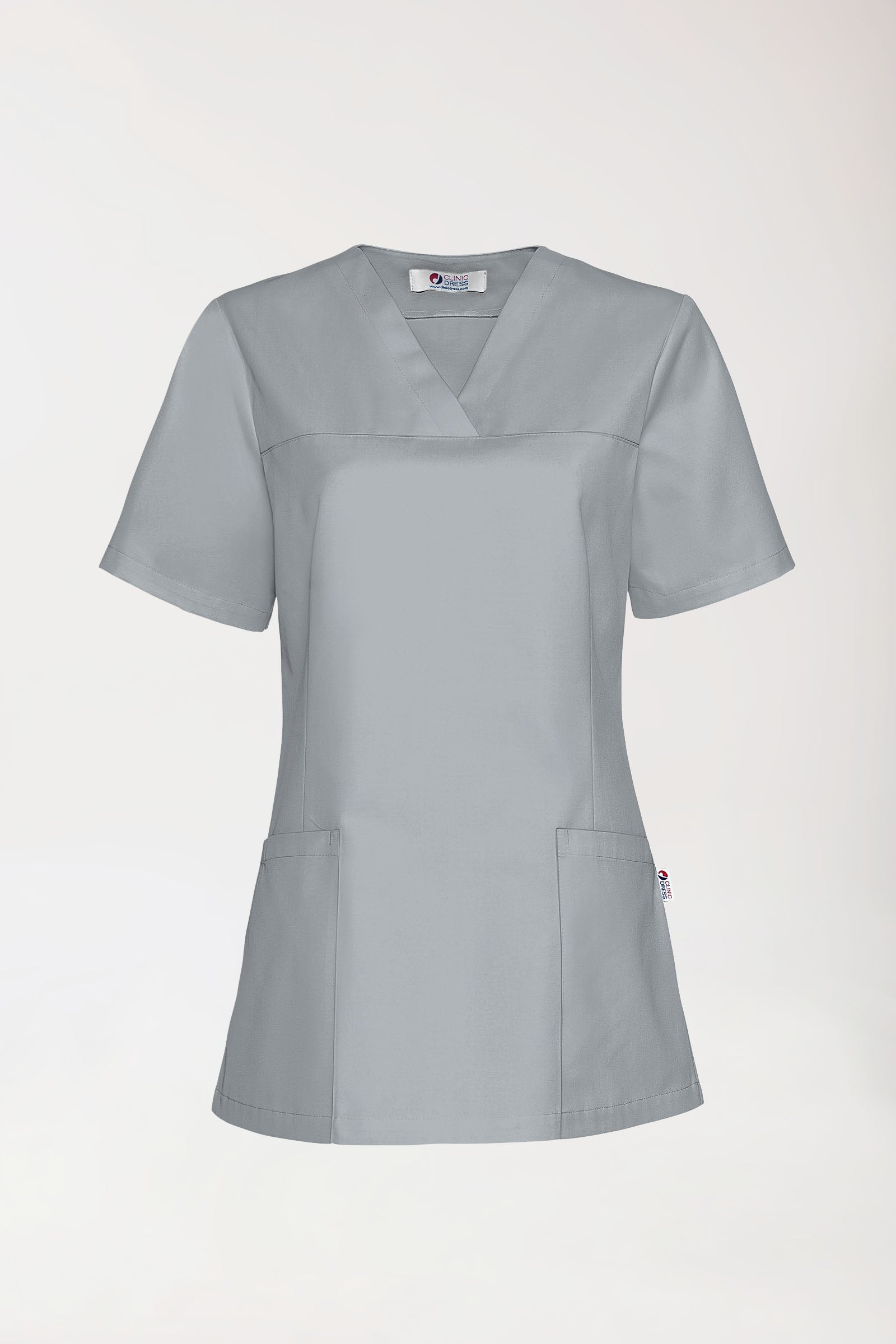 JUST STRONG Schlupfkasack Damen - V-Ausschnitt grau