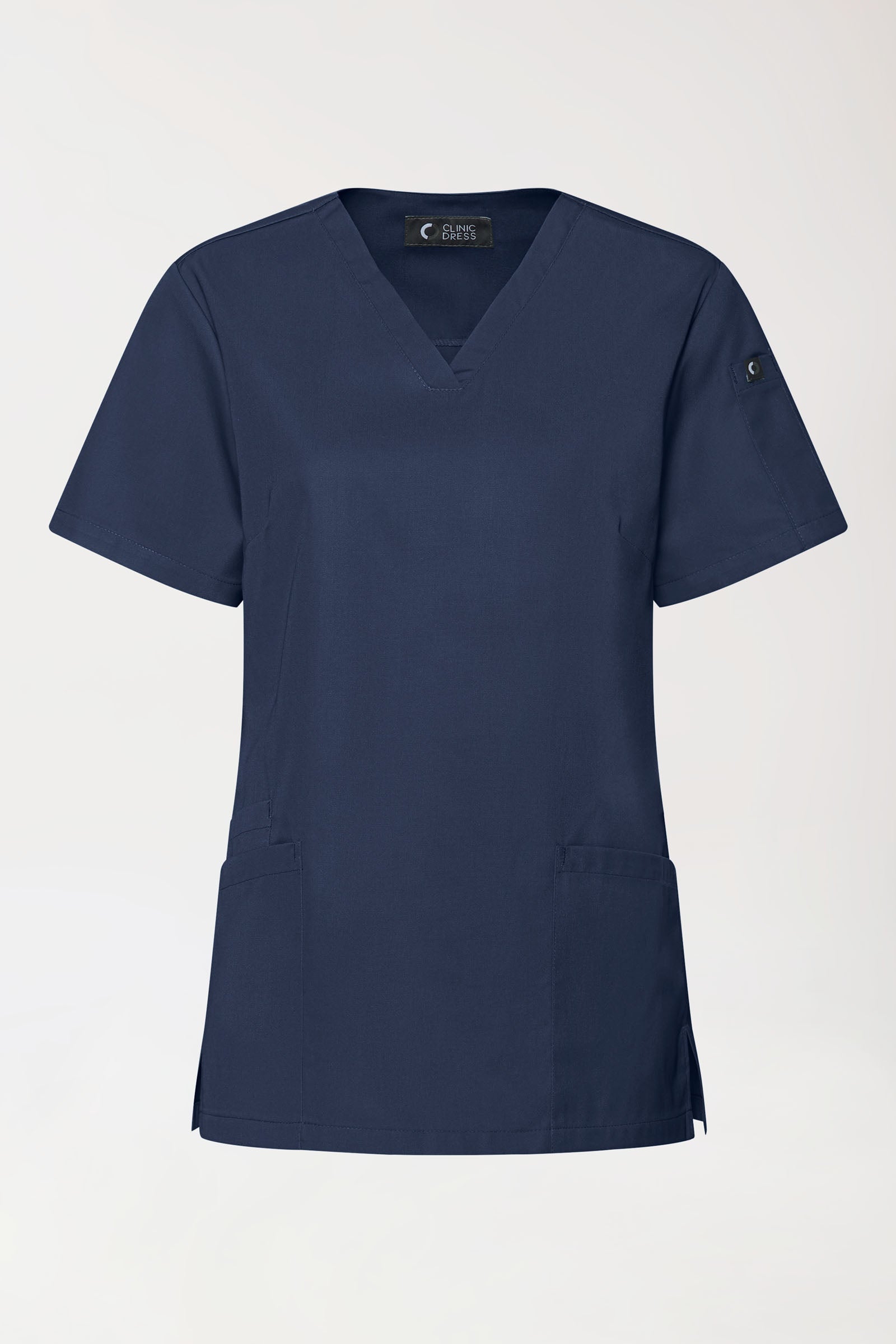 GREEN Stretch Schlupfkasack Damen - V-Ausschnitt navy