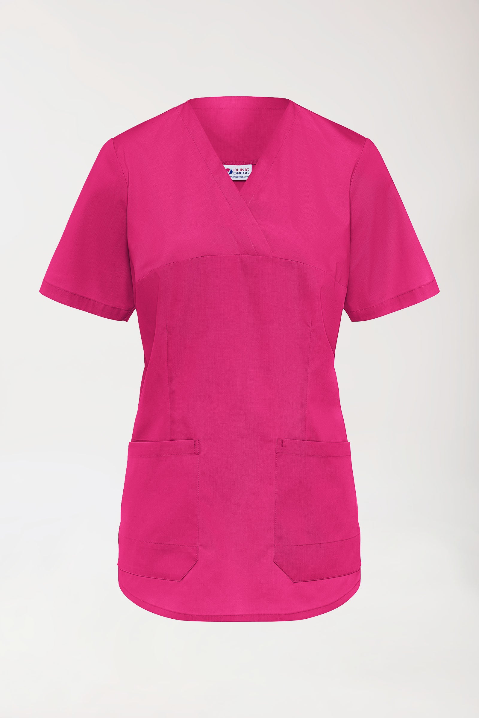 Stretch Schlupfkasack Damen - V-Ausschnitt pink