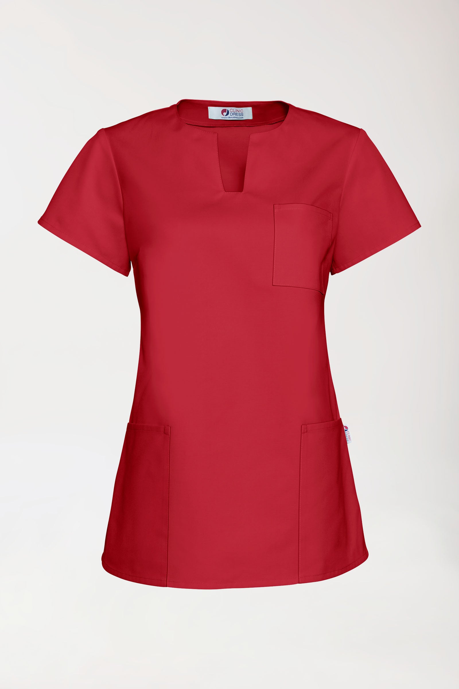 JUST STRONG Schlupfkasack Damen - eckiger Ausschnitt rot