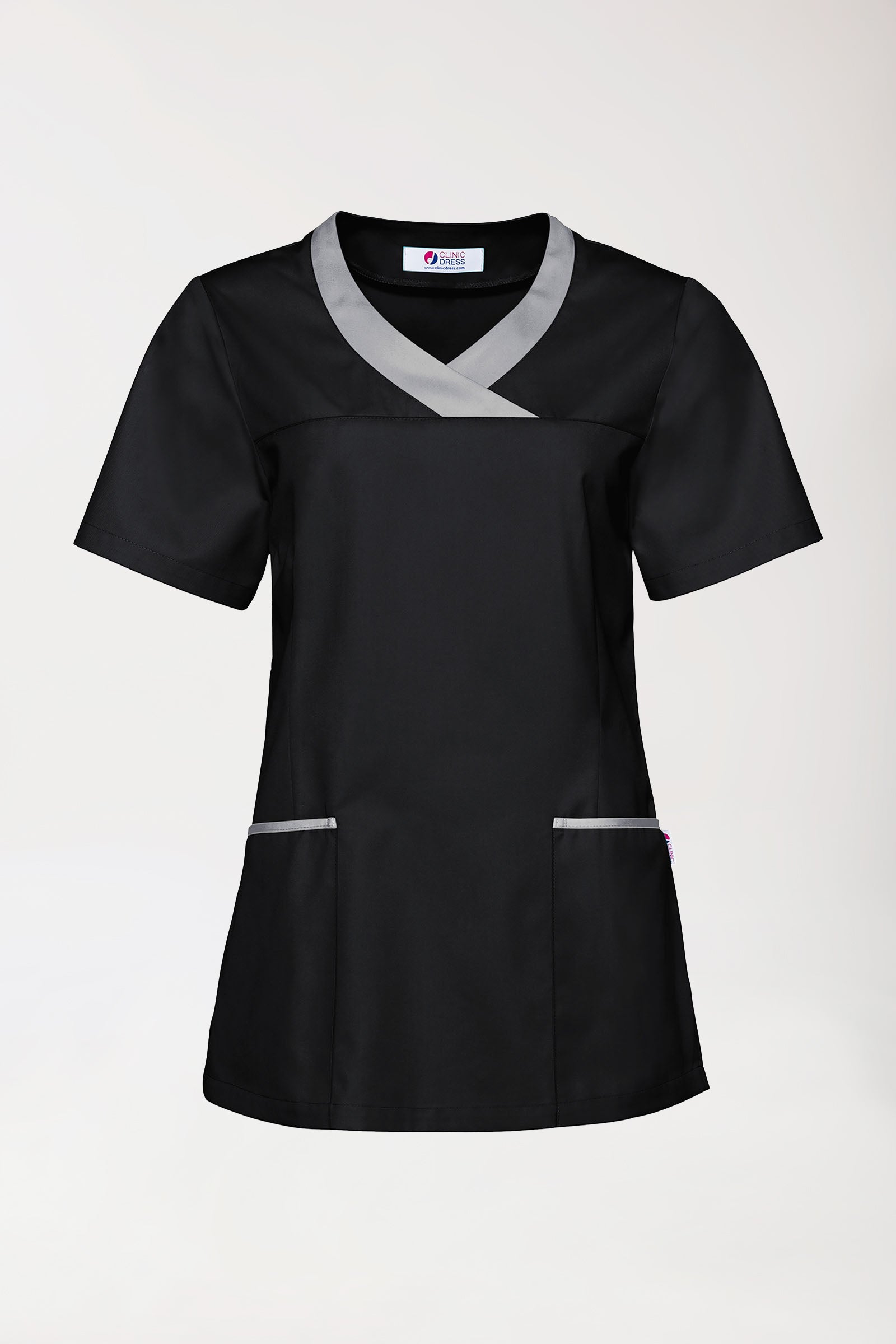 CORE Schlupfkasack Damen schwarz/grau, Vorderansicht 