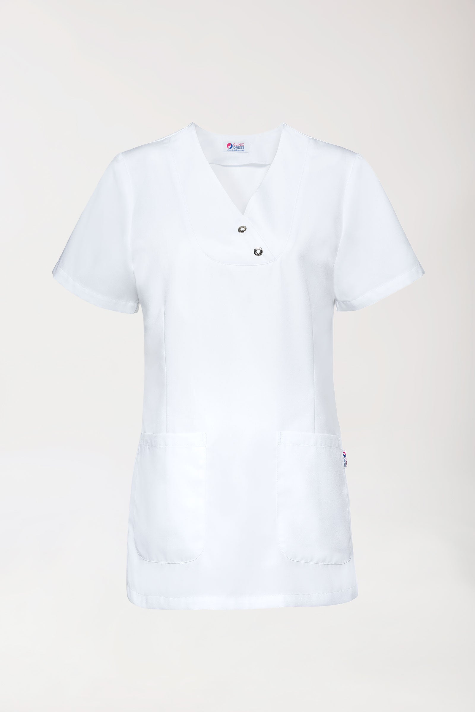 GREEN Schlupfkasack Damen - Druckknöpfe weiß